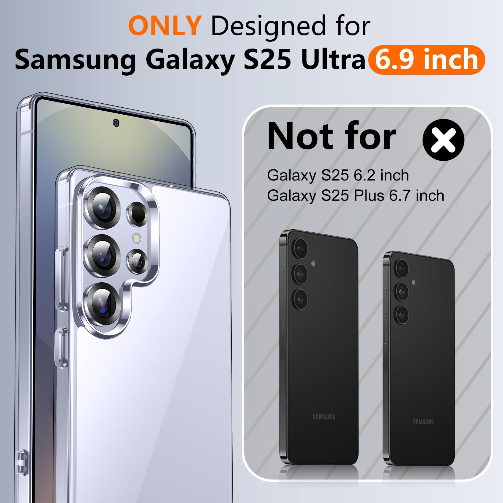 Foto 3 pulgar | Funda De Teléfono Spidercase Para Samsung Galaxy S25 Ultra Clear - Venta Internacional.