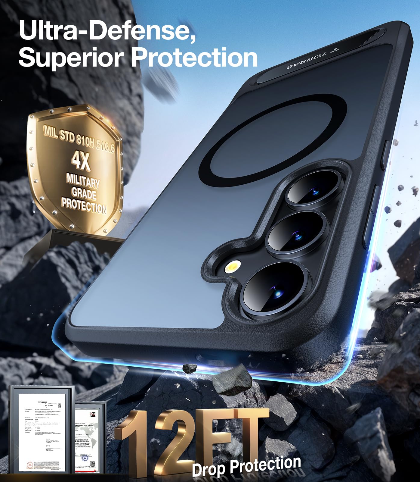 Foto 6 pulgar | Funda De Teléfono Torras Con Soporte Magnético Para Samsung Galaxy S25 - Venta Internacional.