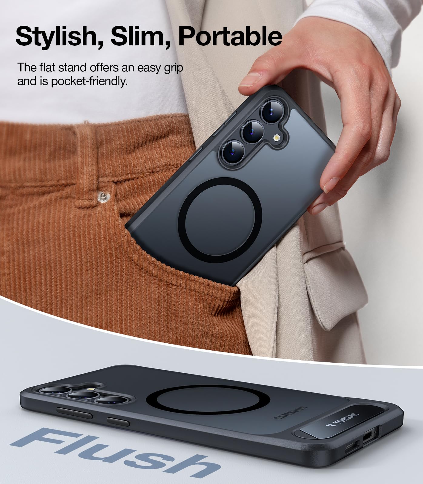 Foto 8 pulgar | Funda De Teléfono Torras Con Soporte Magnético Para Samsung Galaxy S25 - Venta Internacional.