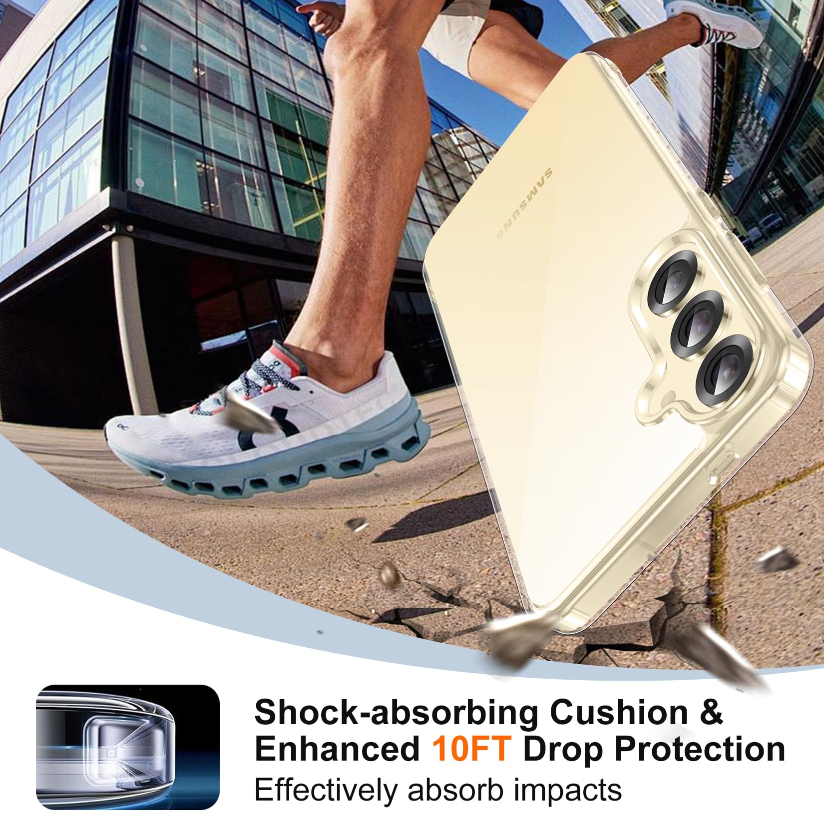 Foto 3 | Funda De Teléfono Spidercase Para Samsung Galaxy S25 Plus Clear - Venta Internacional.