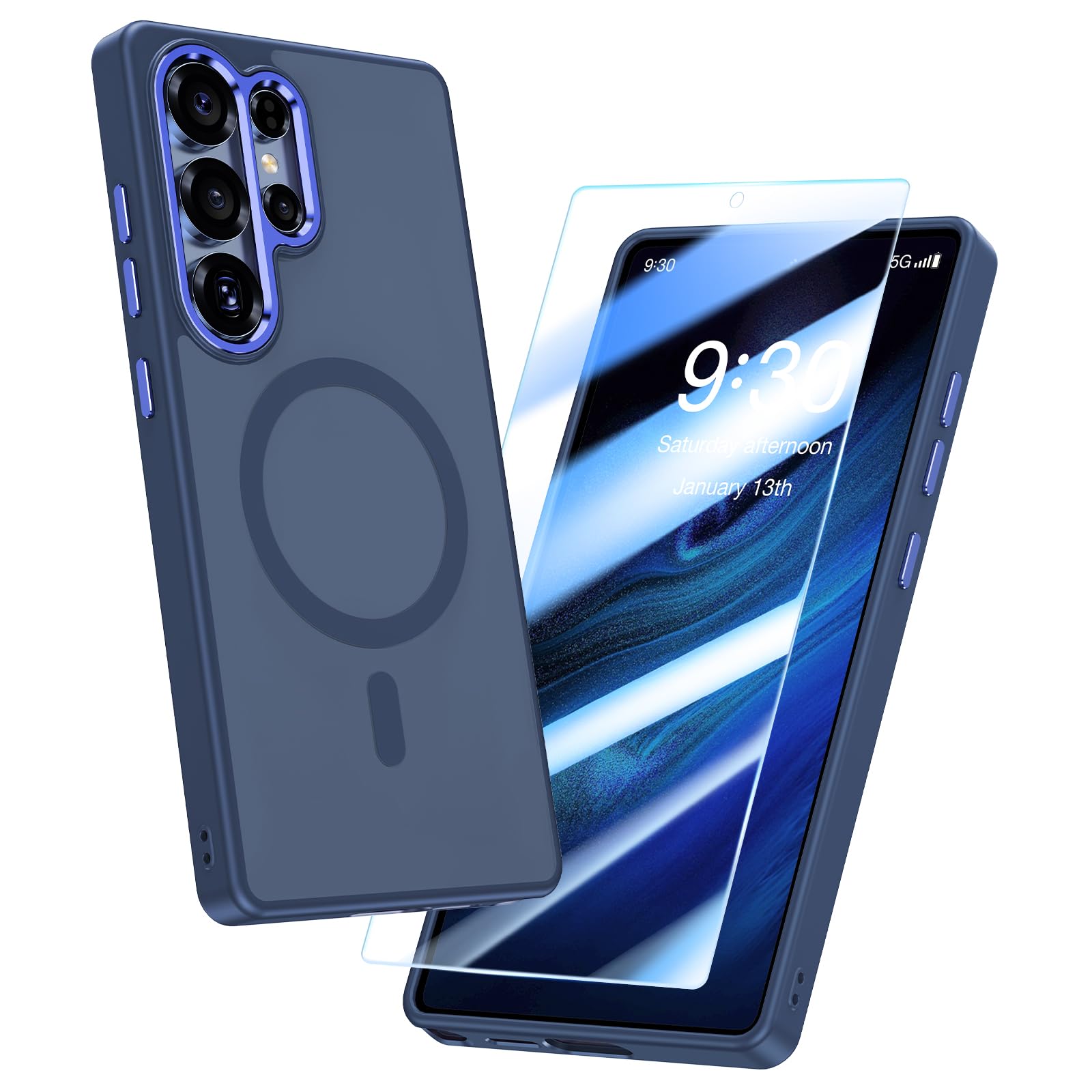 Foto 2 pulgar | Funda Magnética Milprox Para Samsung Galaxy S25 Ultra Blue - Venta Internacional.