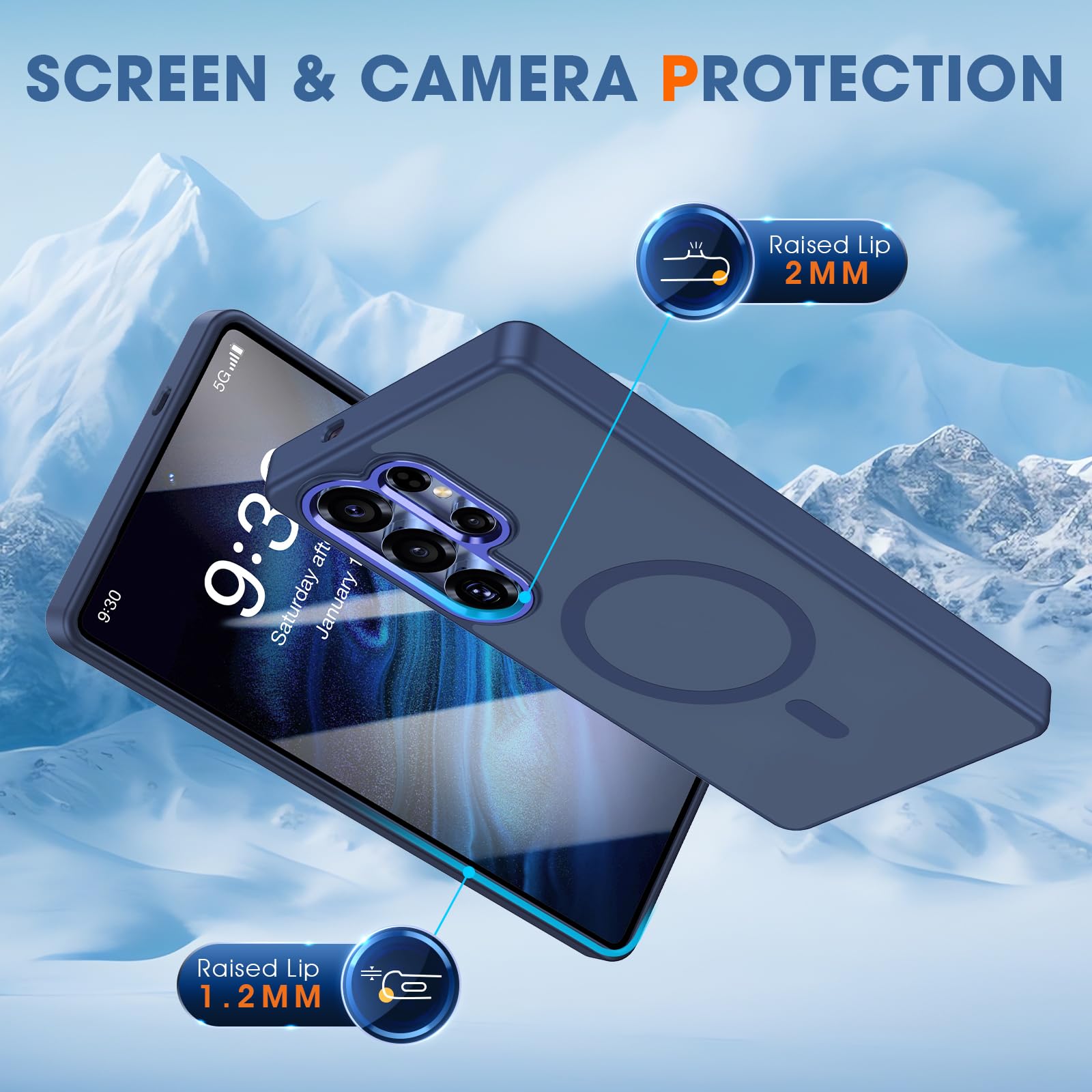 Foto 3 | Funda Magnética Milprox Para Samsung Galaxy S25 Ultra Blue - Venta Internacional.