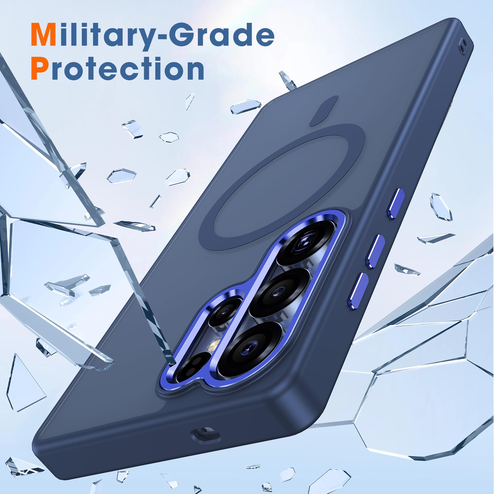 Foto 5 pulgar | Funda Magnética Milprox Para Samsung Galaxy S25 Ultra Blue - Venta Internacional.