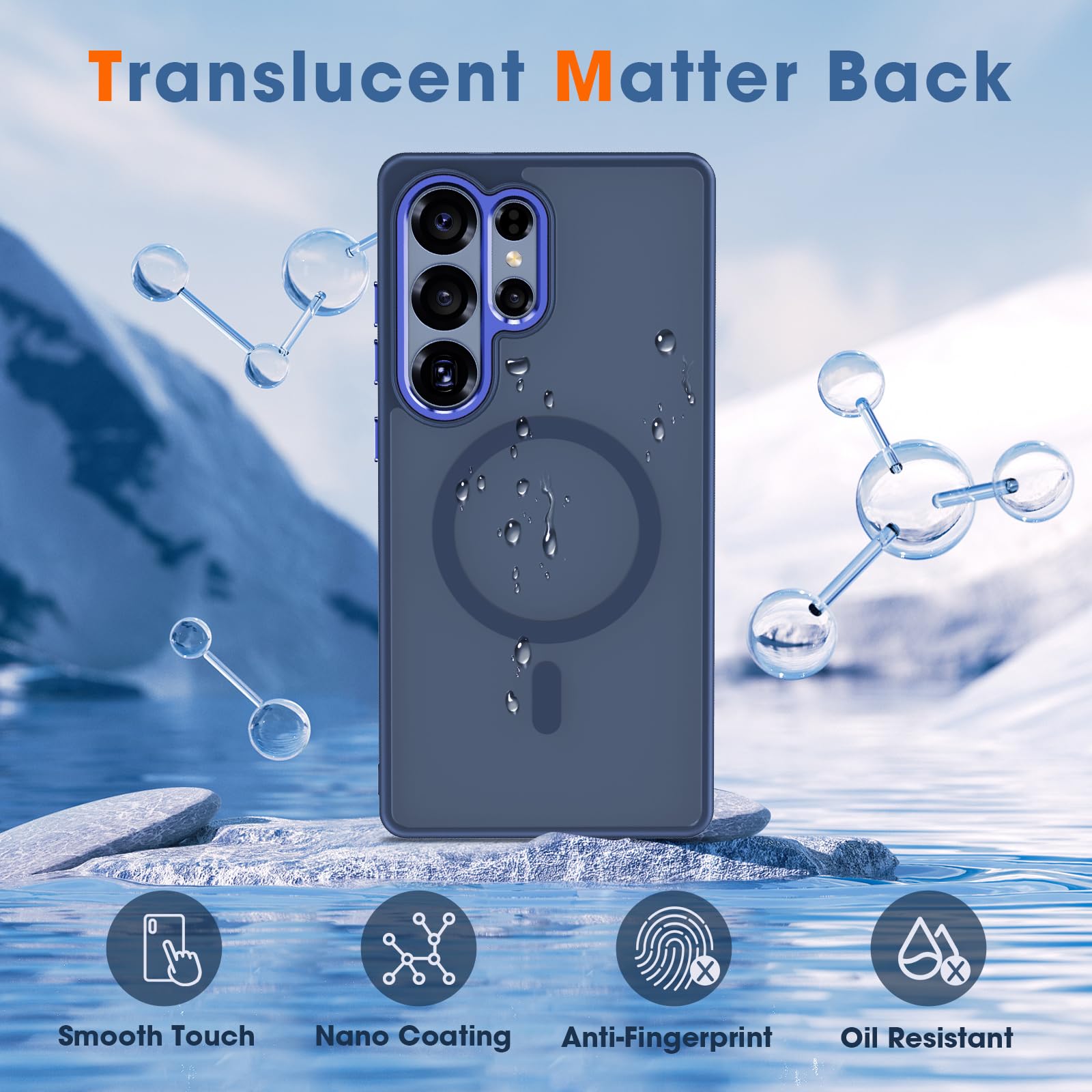 Foto 6 | Funda Magnética Milprox Para Samsung Galaxy S25 Ultra Blue - Venta Internacional.