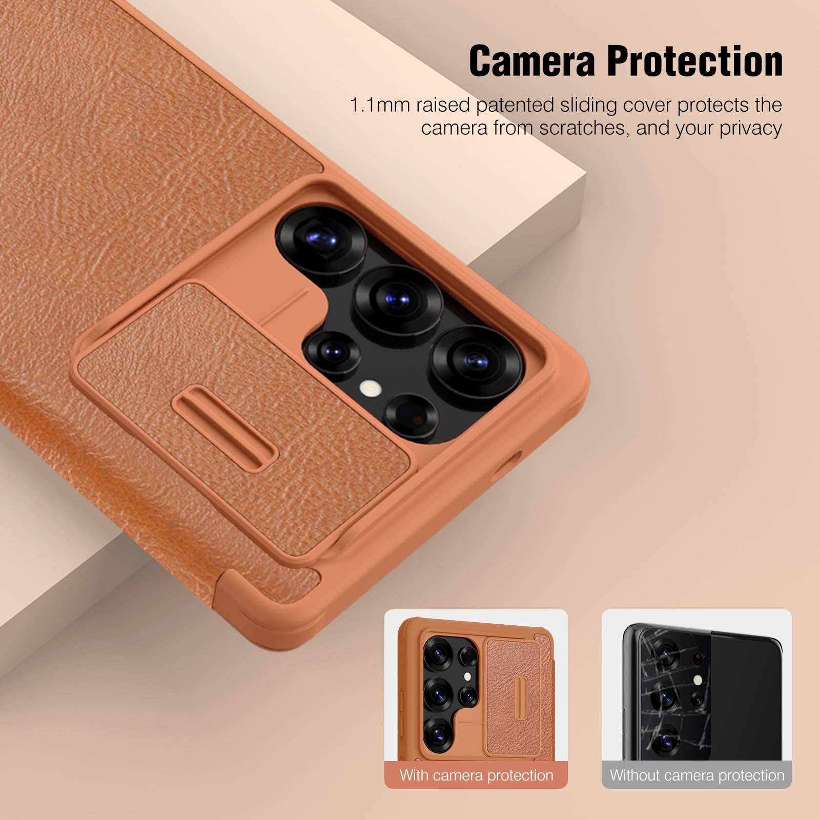 Foto 3 pulgar | Funda De Teléfono Nillkin Wallet Con Funda De Cámara Para Samsung S25 Ultra - Venta Internacional.