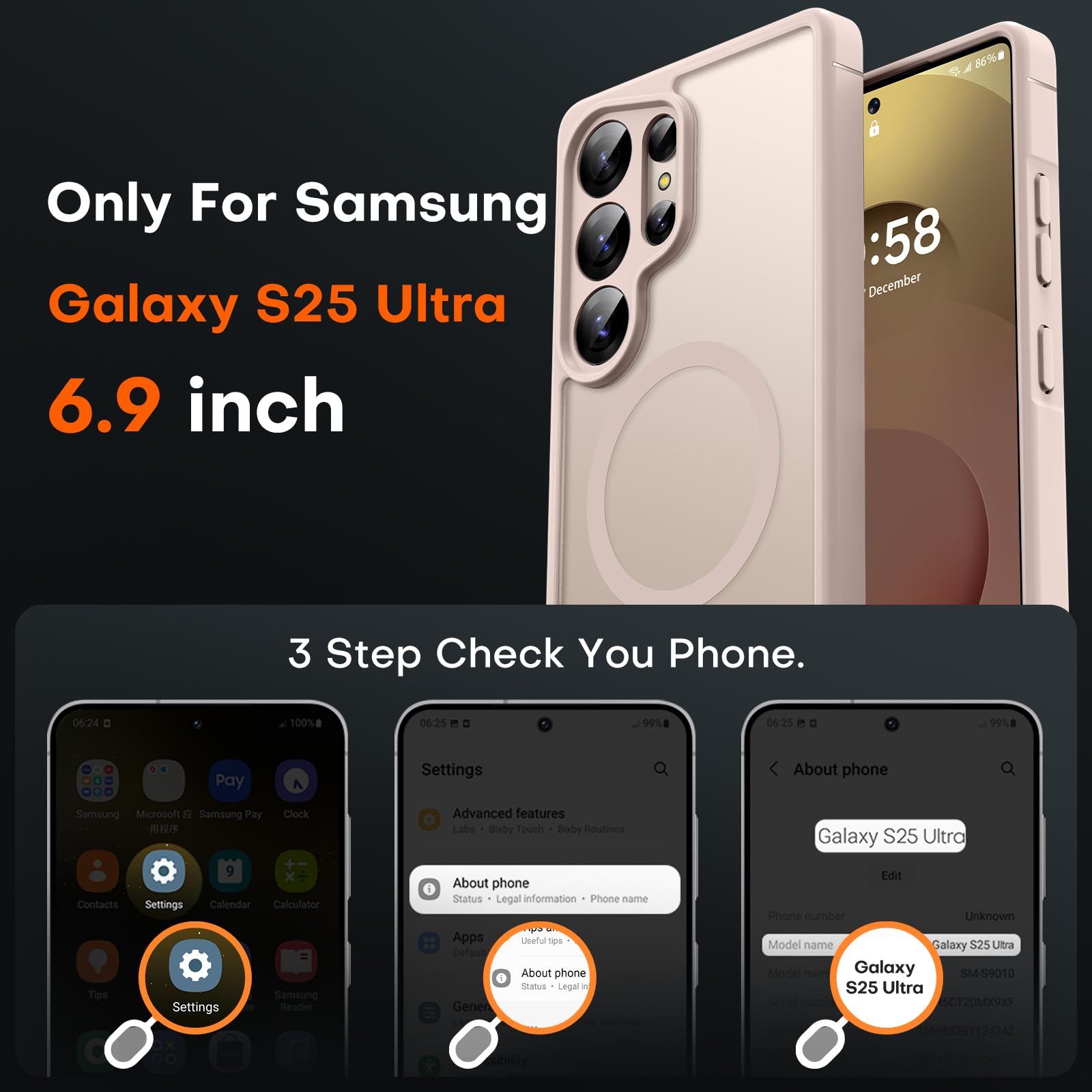Foto 3 pulgar | Funda Magnética Tocol Para Samsung Galaxy S25 Ultra 6.9'' - Dorada - Venta Internacional.