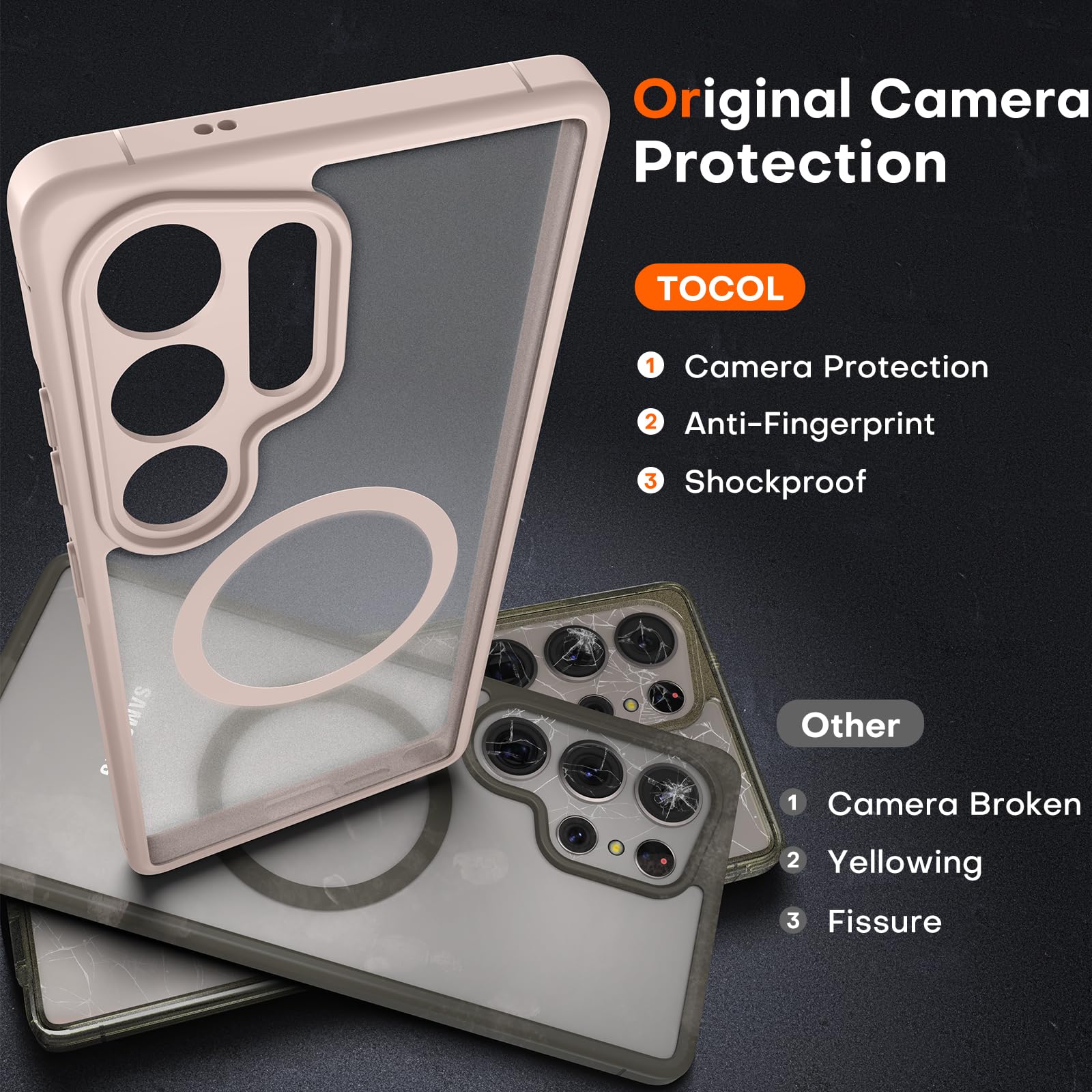 Foto 6 pulgar | Funda Magnética Tocol Para Samsung Galaxy S25 Ultra 6.9'' - Dorada - Venta Internacional.