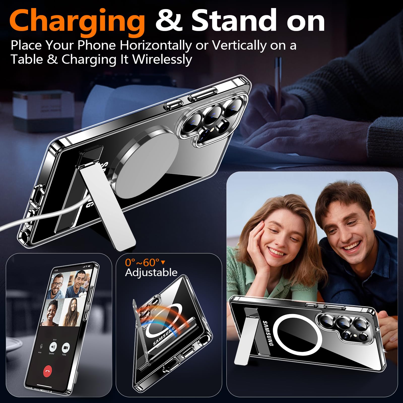 Foto 7 pulgar | Funda De Teléfono Xiwxi Para Samsung Galaxy S25 Ultra Con Soporte - Venta Internacional.