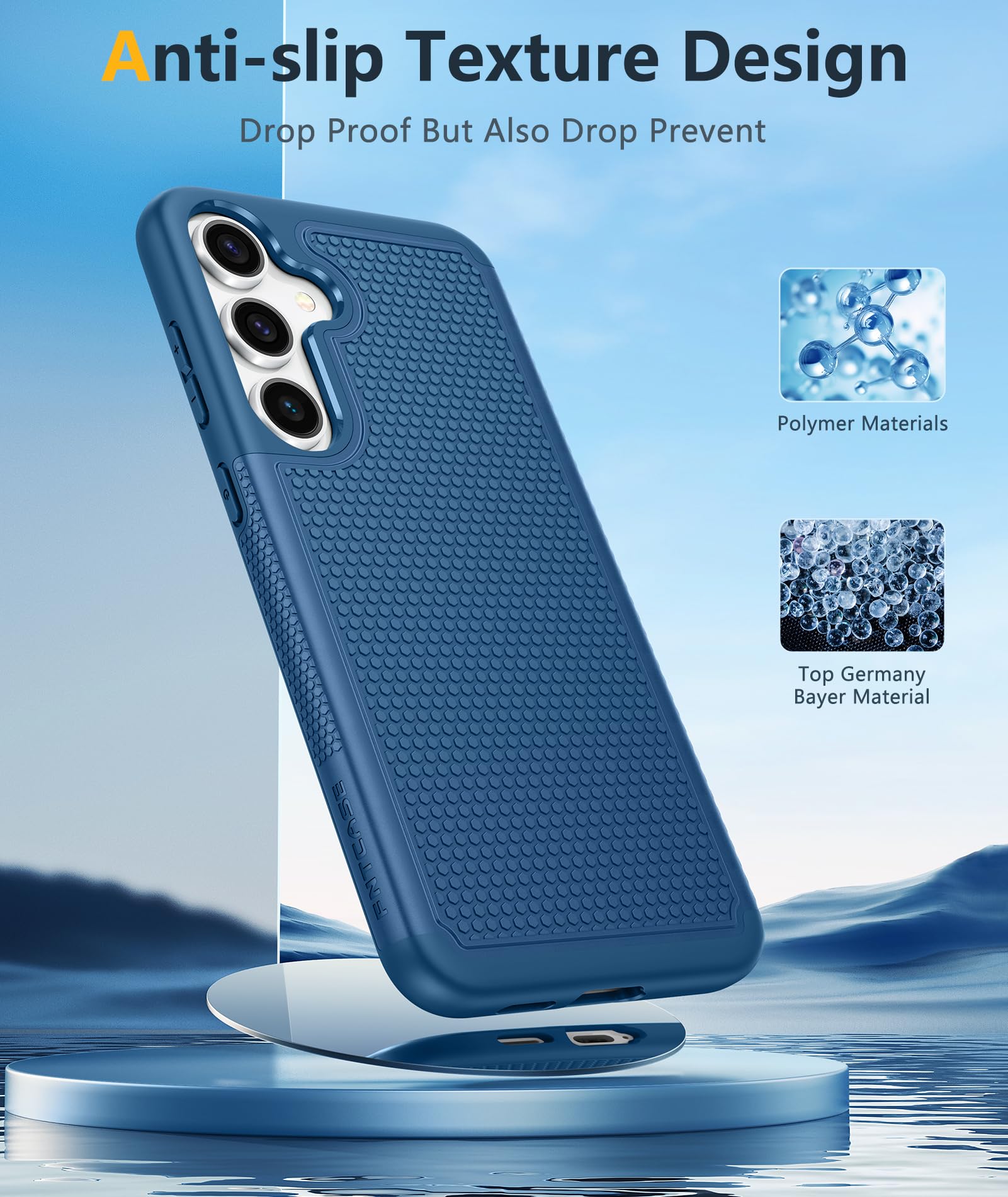 Foto 6 pulgar | Funda De Teléfono Fntcase Para Samsung Galaxy S25-plus A Prueba De Golpes, Azul - Venta Internacional.