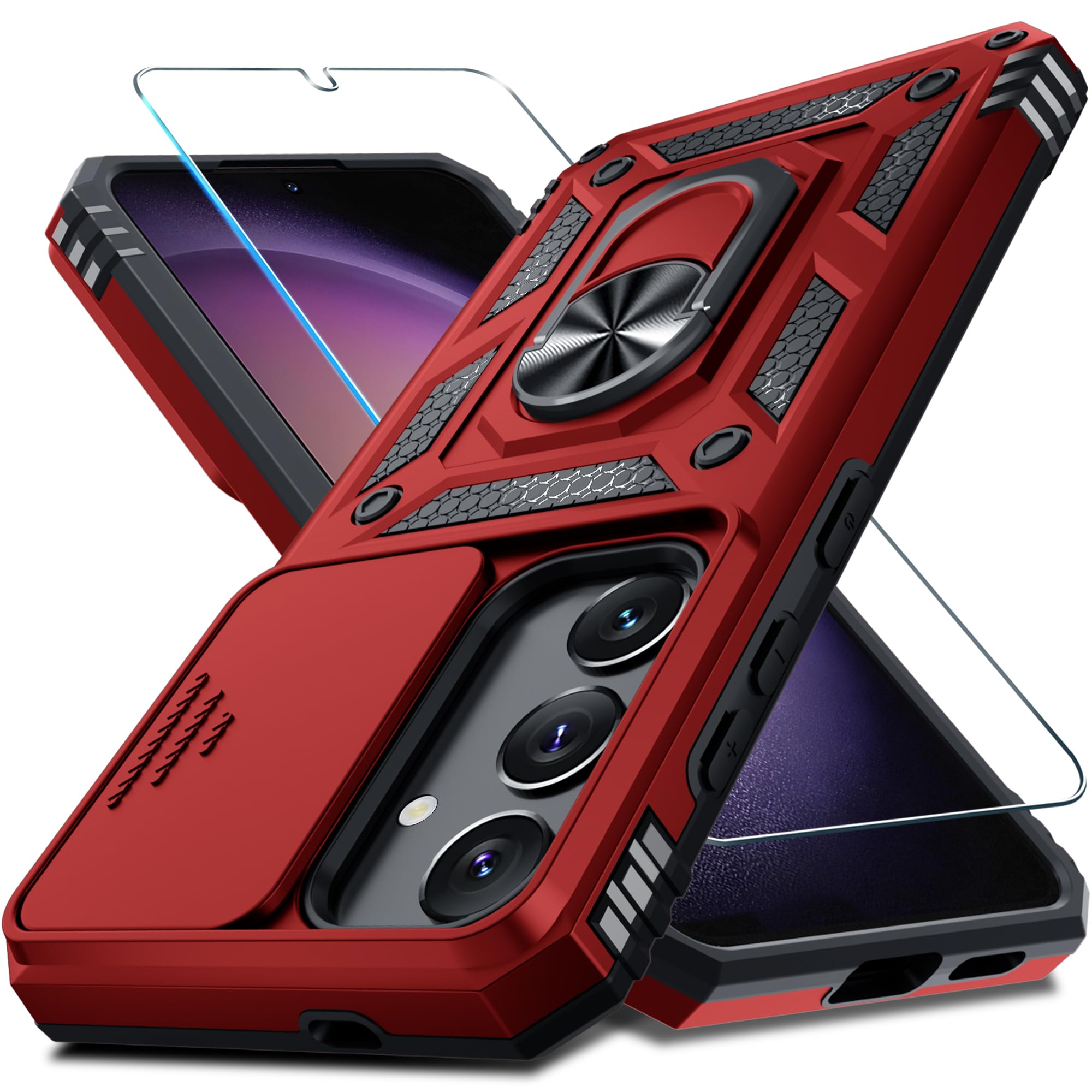 Foto 1 | Funda Para Teléfono Janmitta Compatible Con Samsung Galaxy S25/s24, Color Rojo - Venta Internacional.