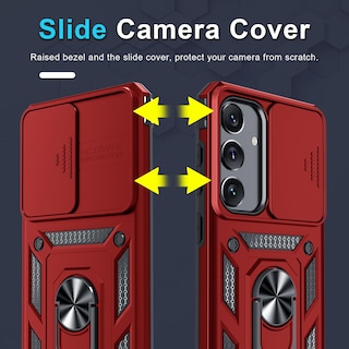 Foto 3 | Funda Para Teléfono Janmitta Compatible Con Samsung Galaxy S25/s24, Color Rojo - Venta Internacional.
