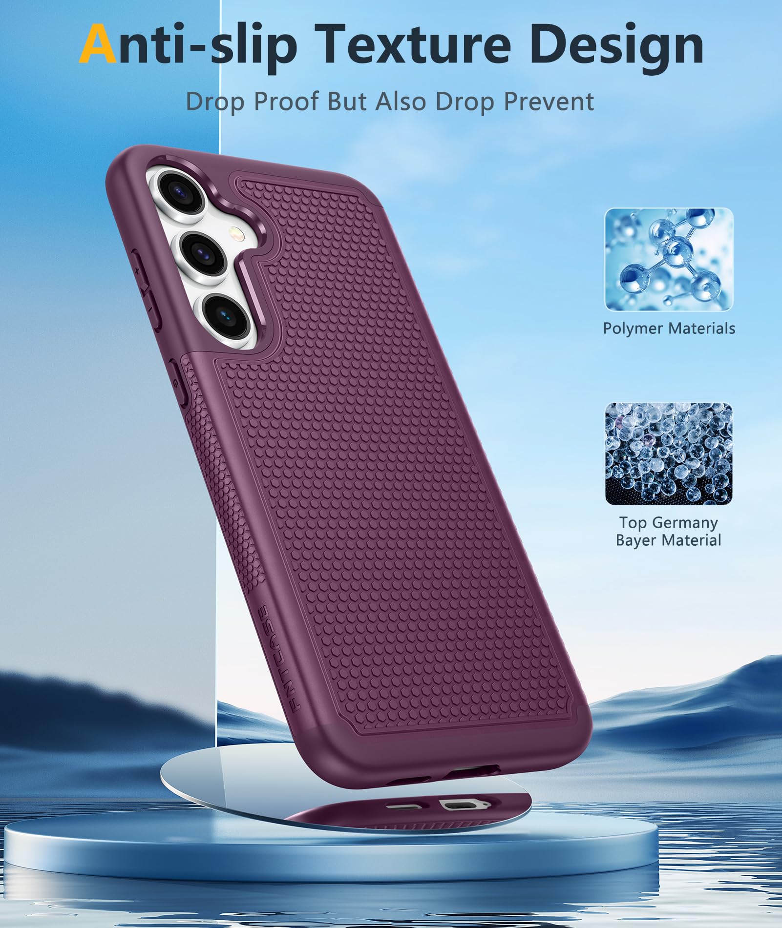 Foto 6 pulgar | Funda De Teléfono Fntcase Para Samsung Galaxy S25-plus A Prueba De Golpes, Color Morado - Venta Internacional.