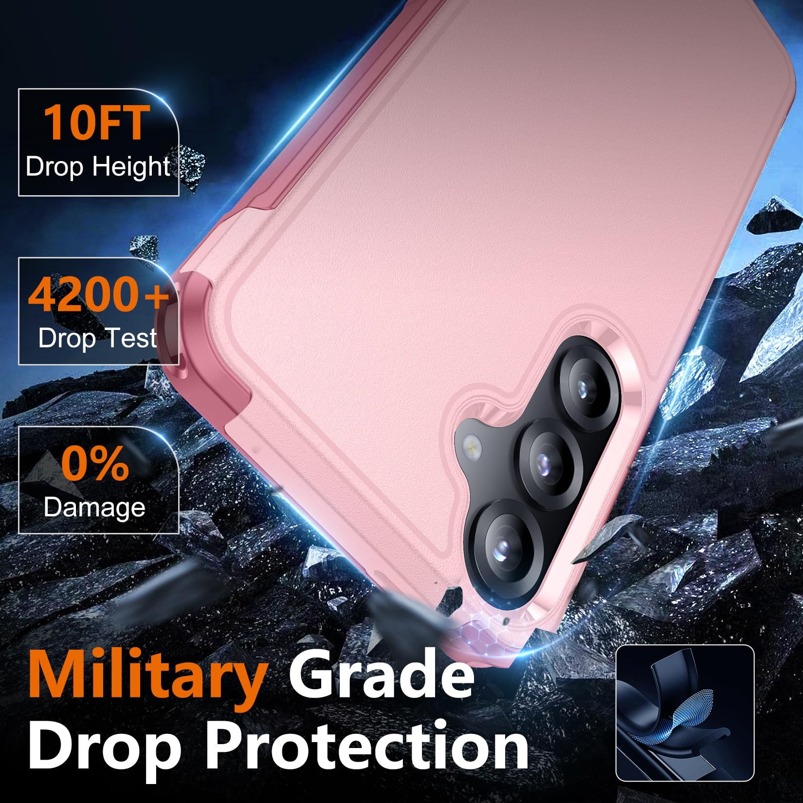 Foto 4 pulgar | Funda De Teléfono Spidercase Para Samsung Galaxy S25 Plus Rosa - Venta Internacional.