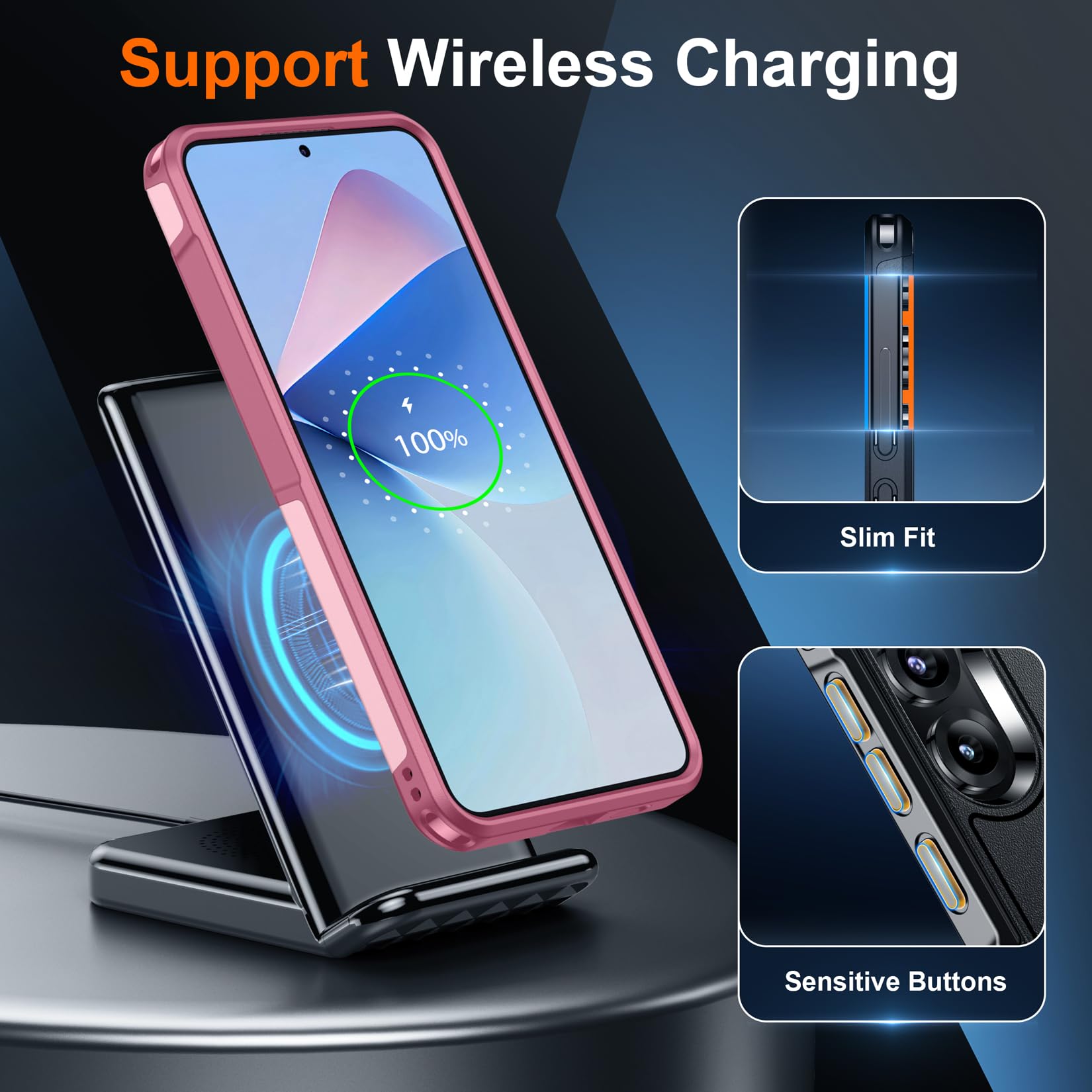 Foto 7 pulgar | Funda De Teléfono Spidercase Para Samsung Galaxy S25 Plus Rosa - Venta Internacional.