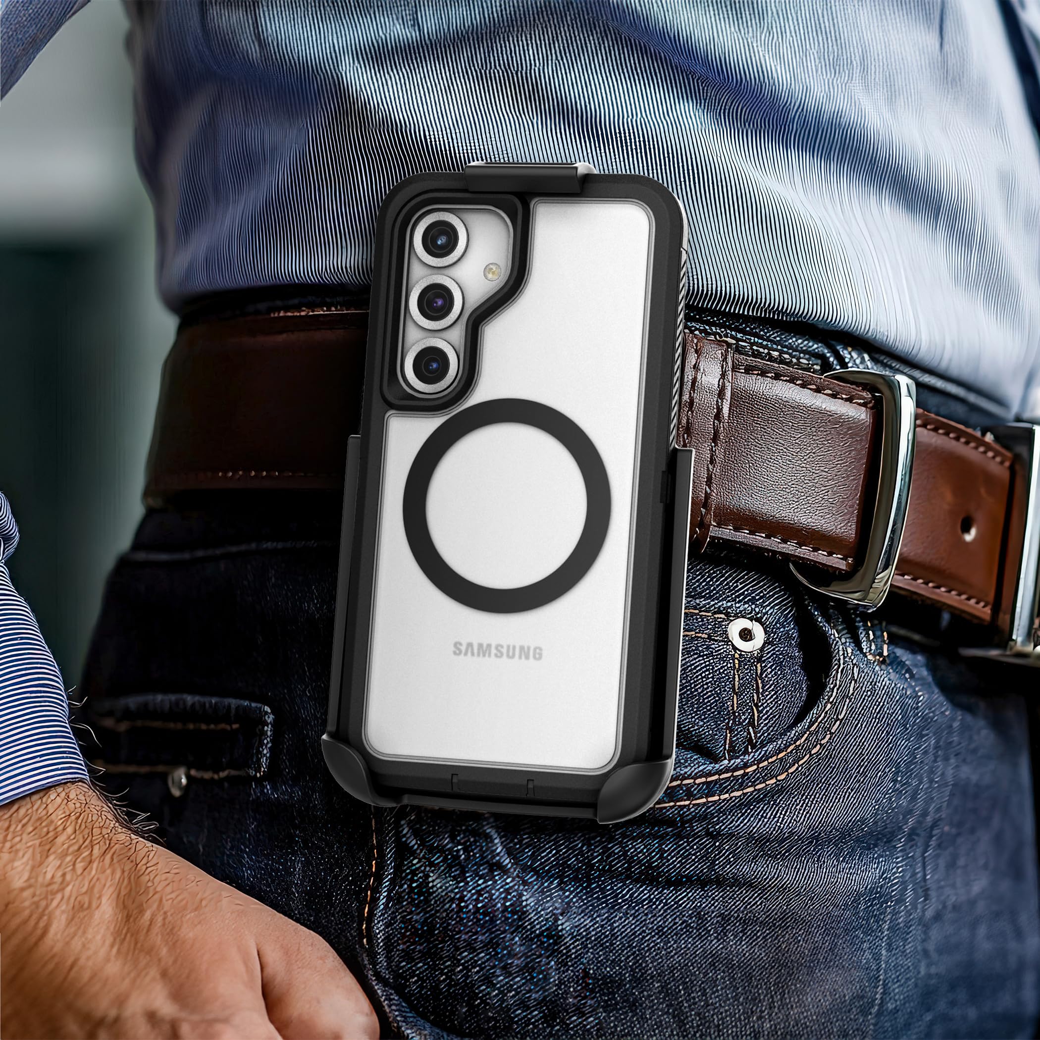 Foto 3 pulgar | Funda De Teléfono Voyager Encapsulada Para Samsung Galaxy S25 Plus Con Clip - Venta Internacional.