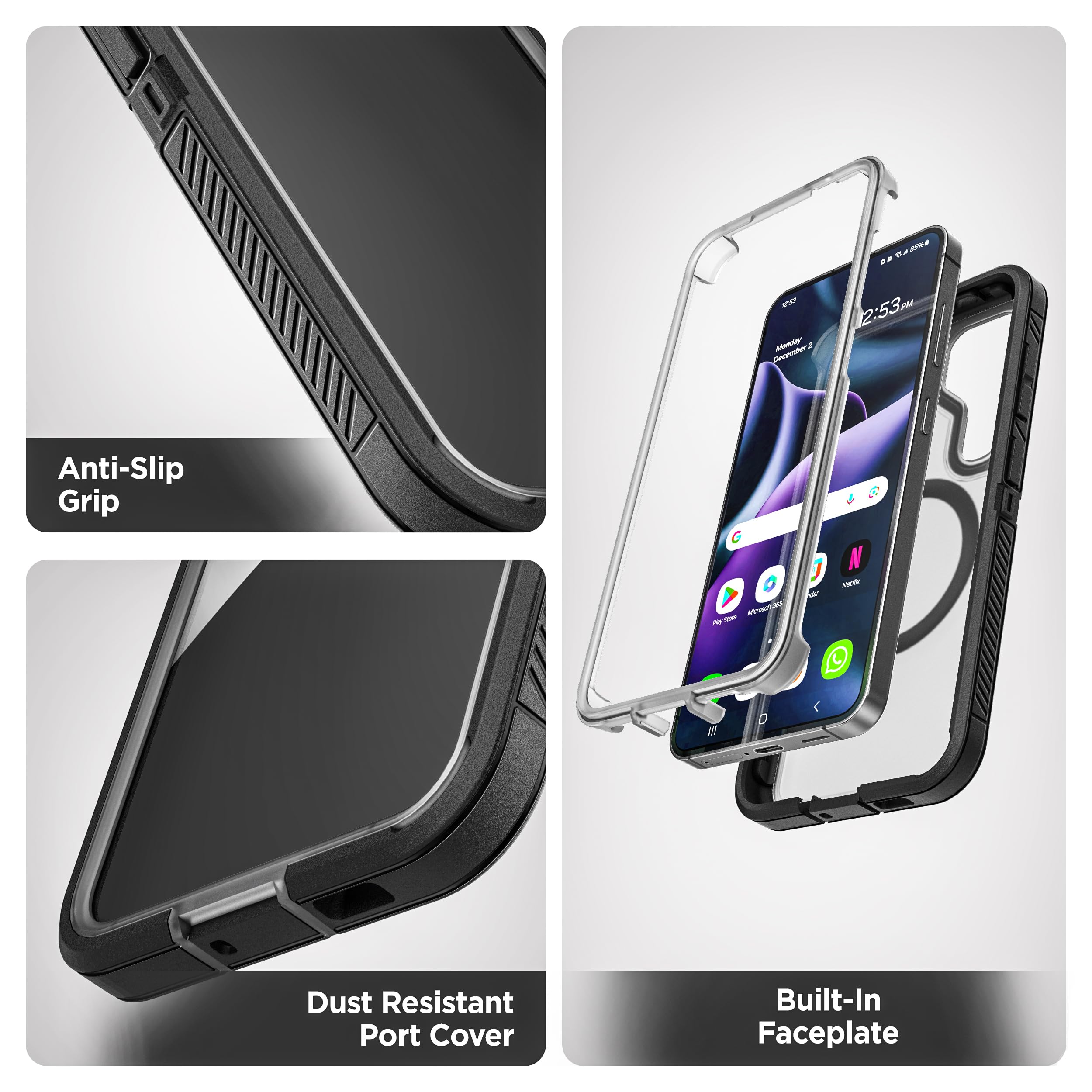 Foto 4 pulgar | Funda De Teléfono Voyager Encapsulada Para Samsung Galaxy S25 Plus Con Clip - Venta Internacional.
