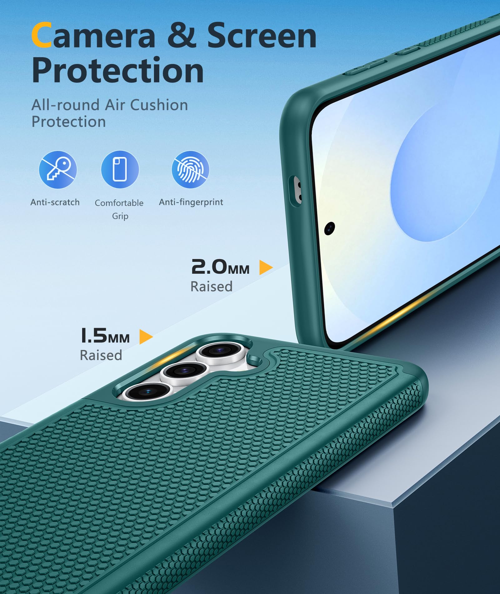 Foto 7 pulgar | Funda De Teléfono Fntcase Para Samsung Galaxy S25-plus A Prueba De Golpes, Verde - Venta Internacional.