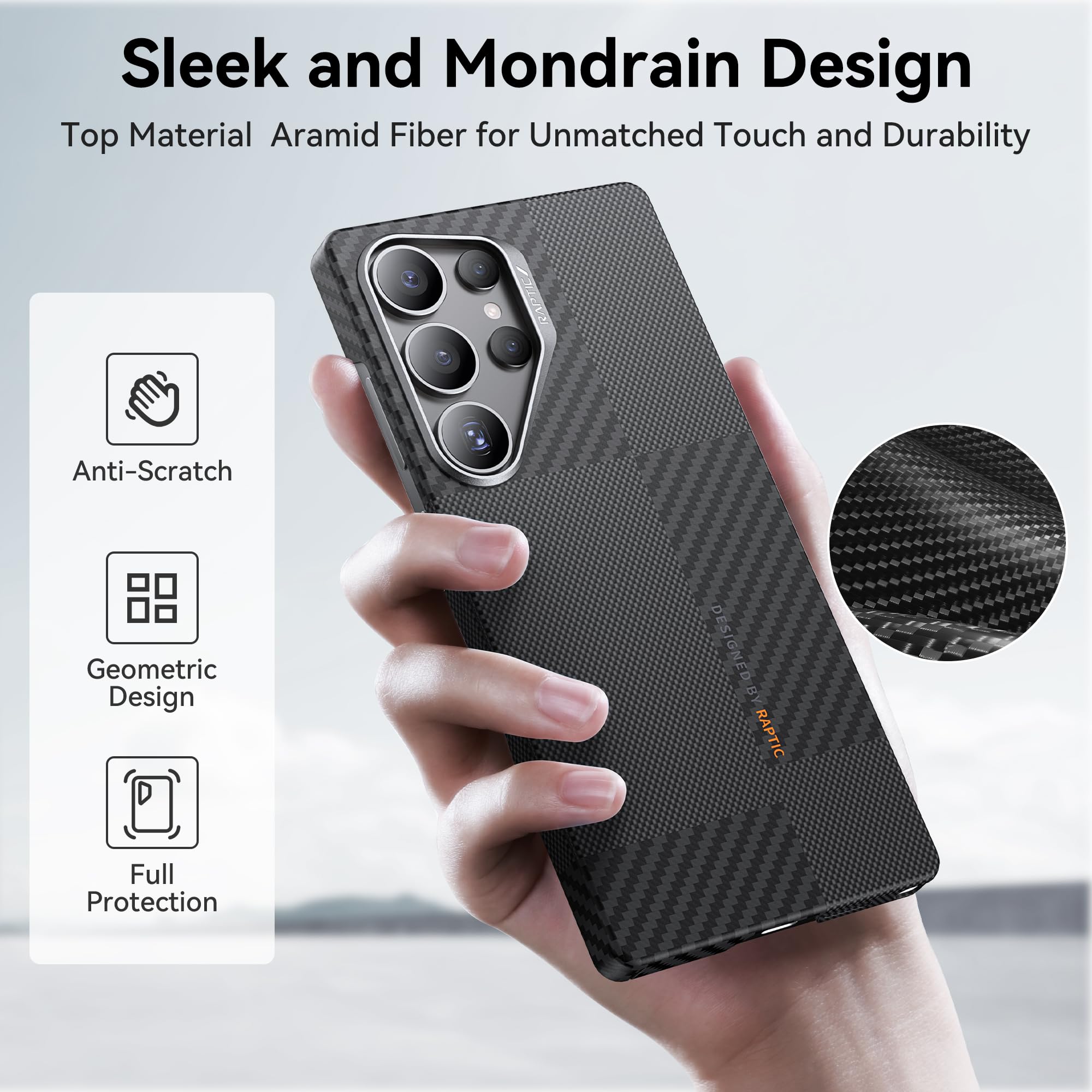 Foto 4 pulgar | Funda Raptic Mondrian Para Samsung Galaxy S25 Ultra 6.8'' - Venta Internacional.