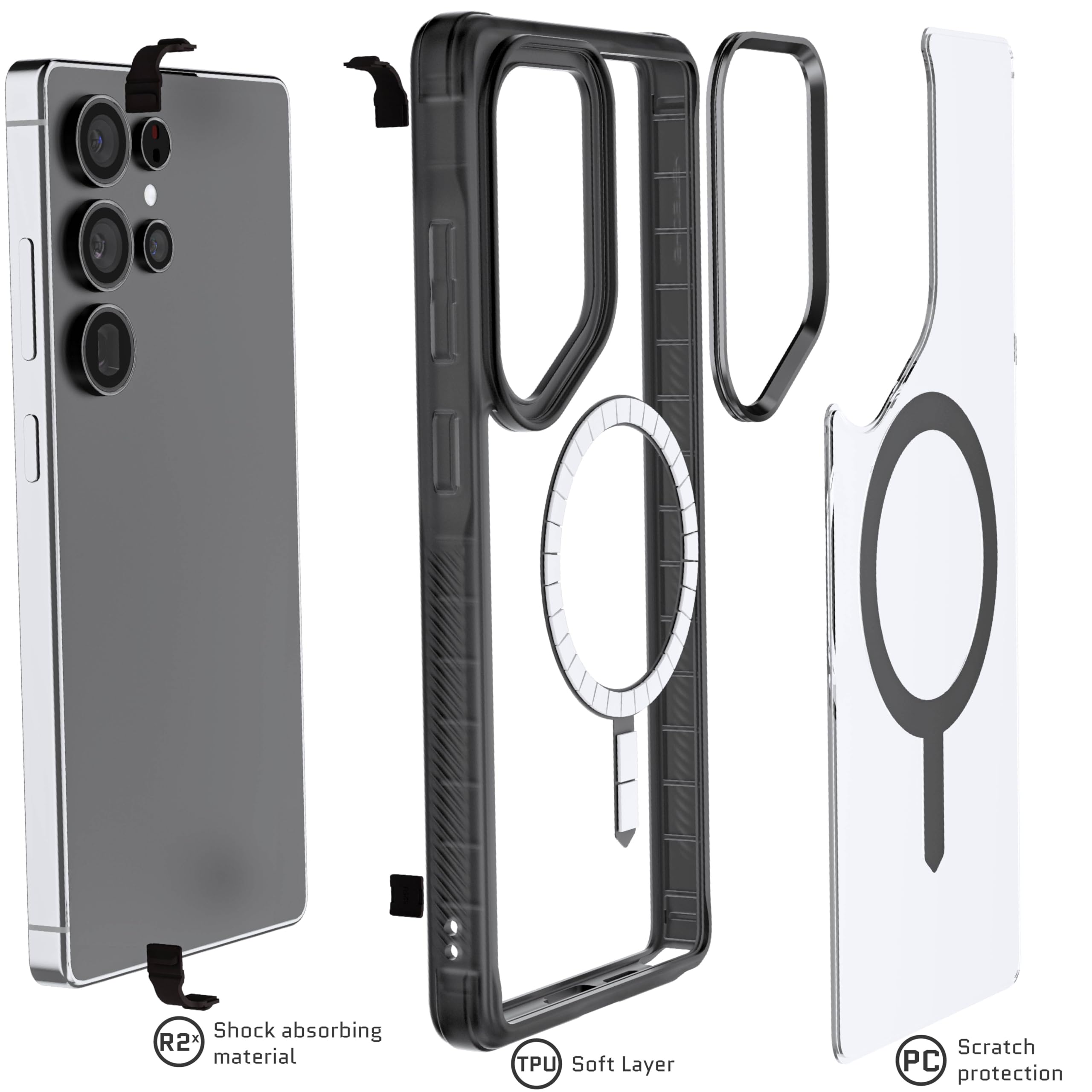 Foto 6 pulgar | Funda De Teléfono Ghostek Covert S25 Ultra Magsafe Para Samsung S25 - Venta Internacional.
