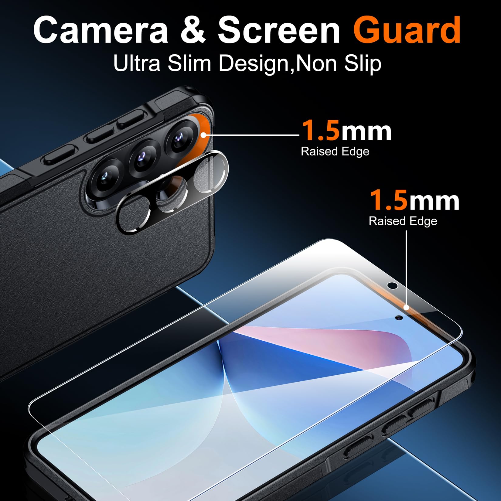 Foto 5 pulgar | Funda De Teléfono Spidercase Para Samsung Galaxy S25 Plus Con Protector De Pantalla - Venta Internacional.