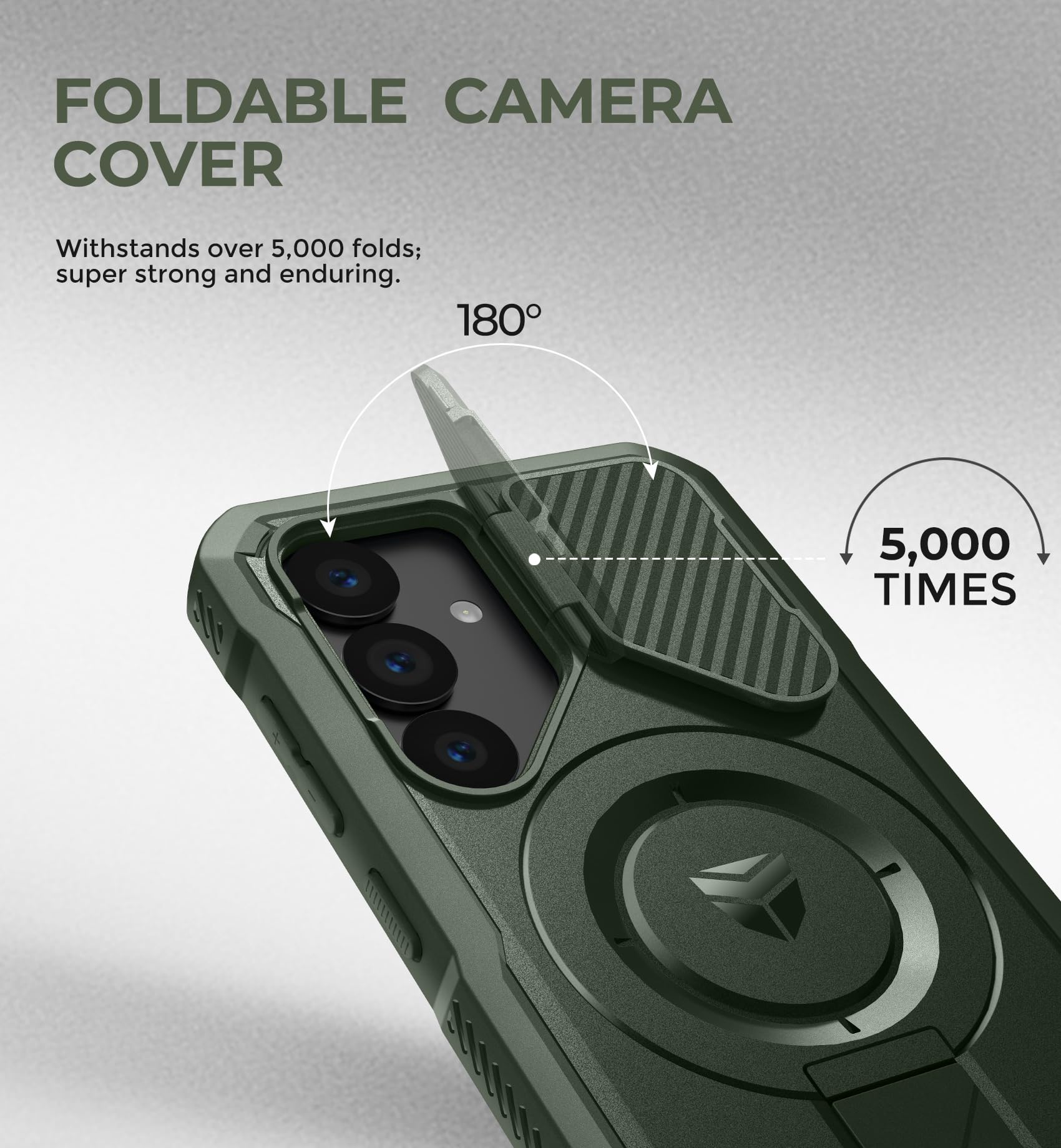 Foto 5 pulgar | Funda Dexnor Para Samsung Galaxy S25 Con Funda De Cámara, Color Verde Militar - Venta Internacional.