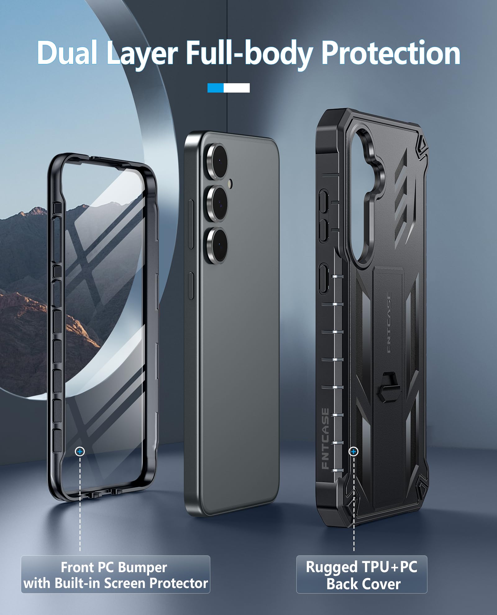 Foto 4 pulgar | Funda De Teléfono Fntcase Para Samsung Galaxy S25/s24 Con Soporte - Venta Internacional.