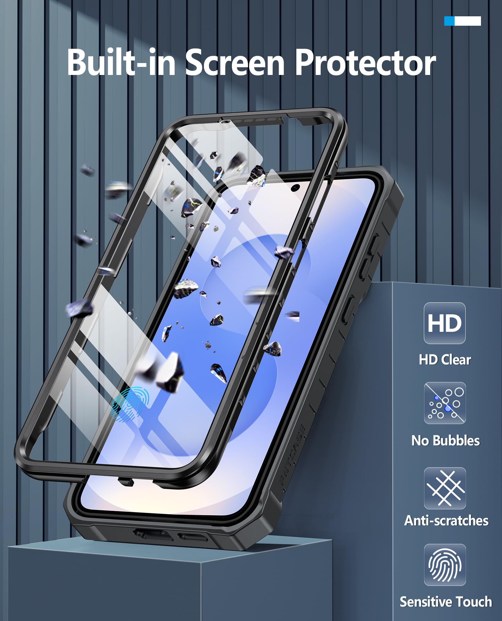 Foto 6 pulgar | Funda De Teléfono Fntcase Para Samsung Galaxy S25/s24 Con Soporte - Venta Internacional.