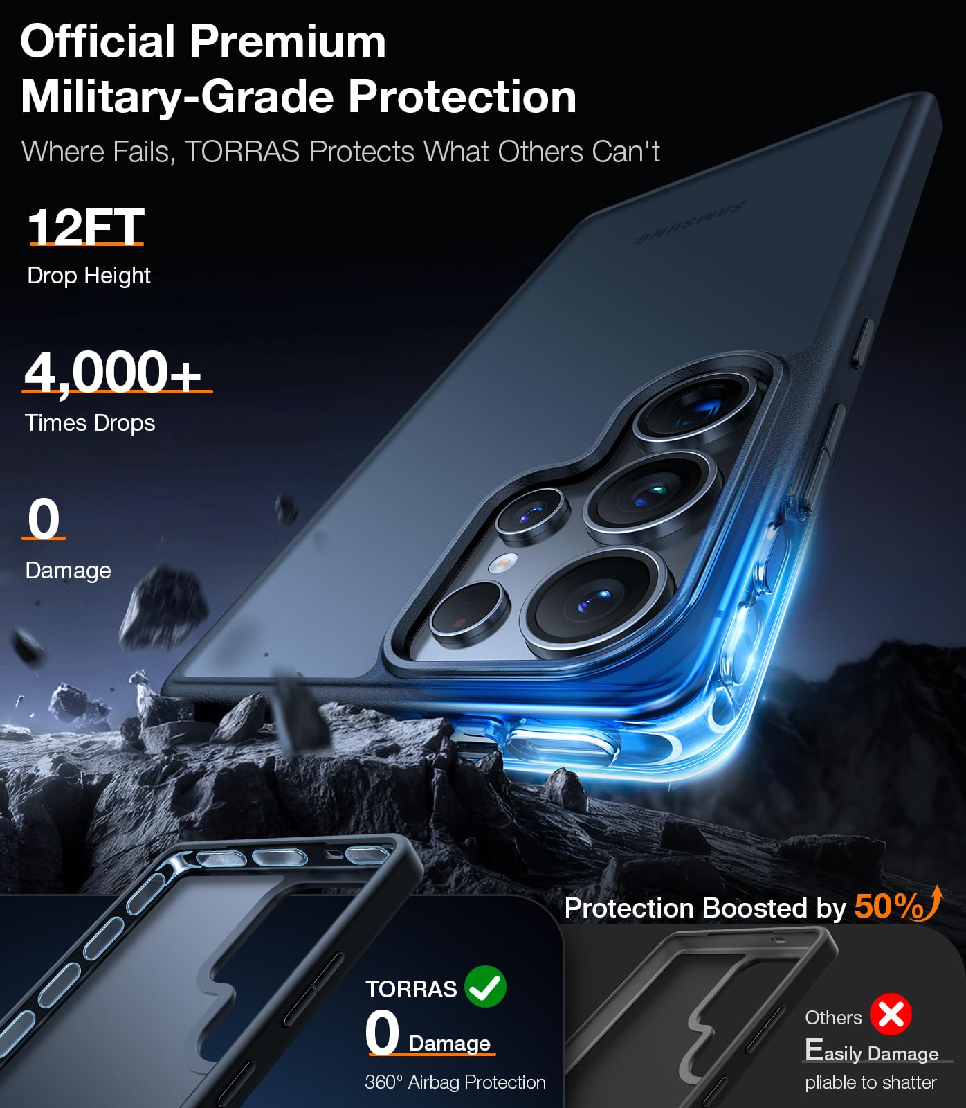 Foto 3 pulgar | Funda De Teléfono Torras Shockproof Guardian Para Samsung Galaxy S25 Ultra - Venta Internacional.