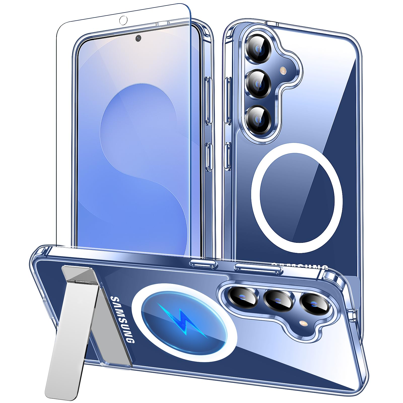 Foto 2 pulgar | Funda De Teléfono Xiwxi Para Samsung Galaxy S25 Plus Con Soporte - Venta Internacional.