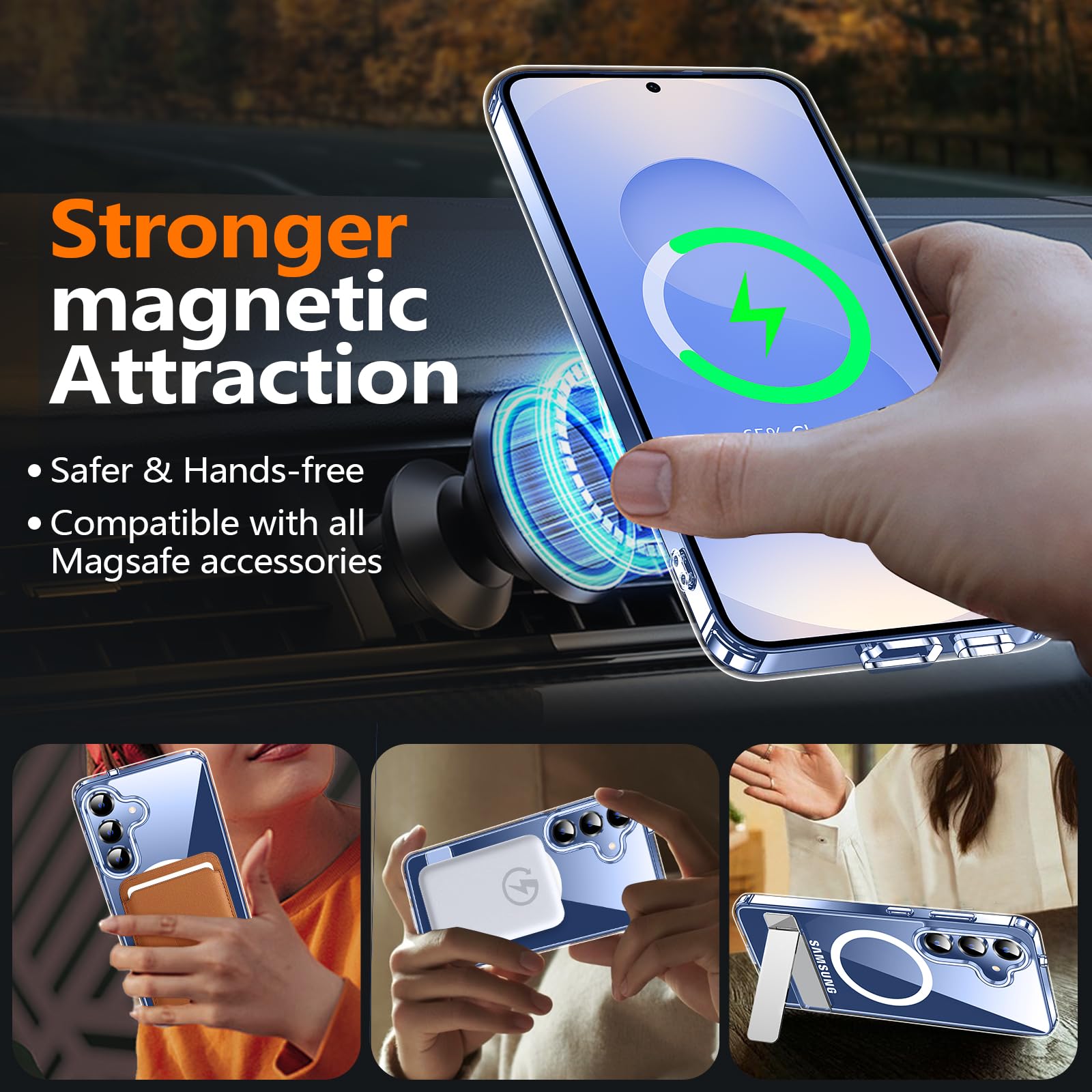 Foto 5 pulgar | Funda De Teléfono Xiwxi Para Samsung Galaxy S25 Plus Con Soporte - Venta Internacional.