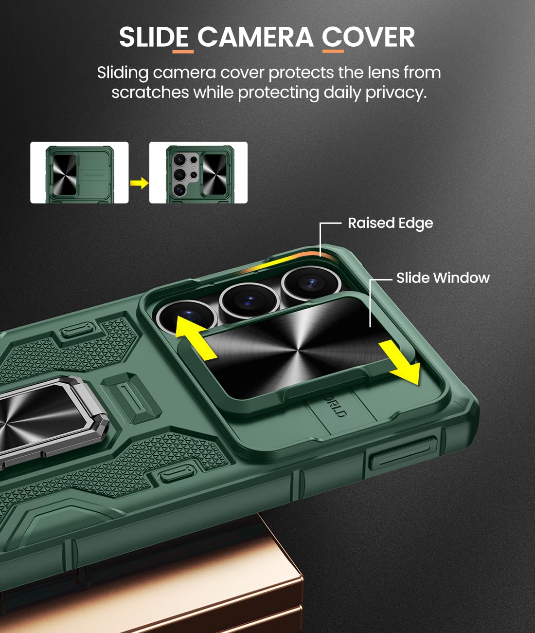 Foto 5 pulgar | Funda Caka Para Samsung Galaxy S25 Ultra Con Clip Para Cinturón, Color Verde Oscuro - Venta Internacional.