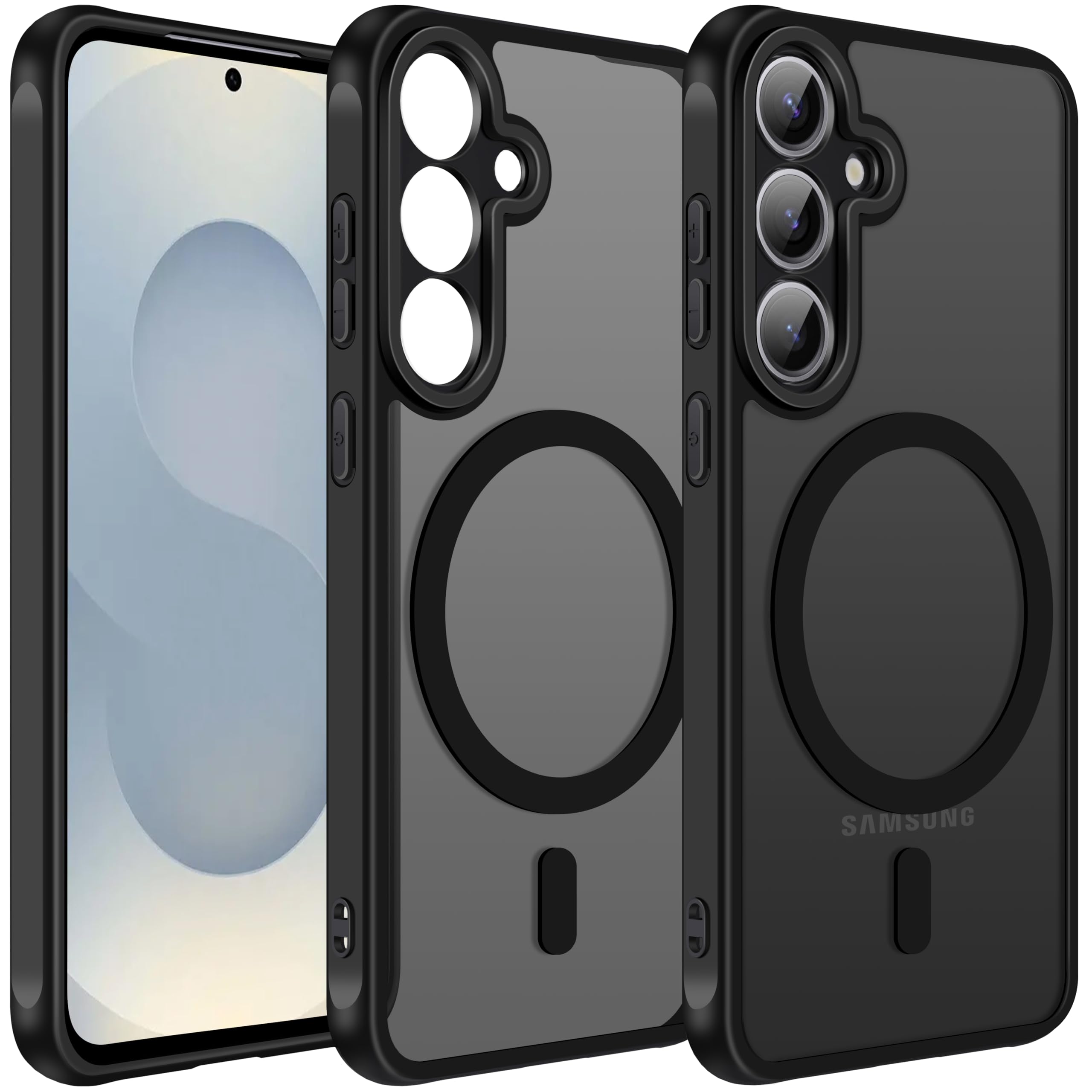 Funda Magnética Ivoler Para Samsung Galaxy S25 5g De 6.2 Pulgadas, Color Negro - Venta Internacional.