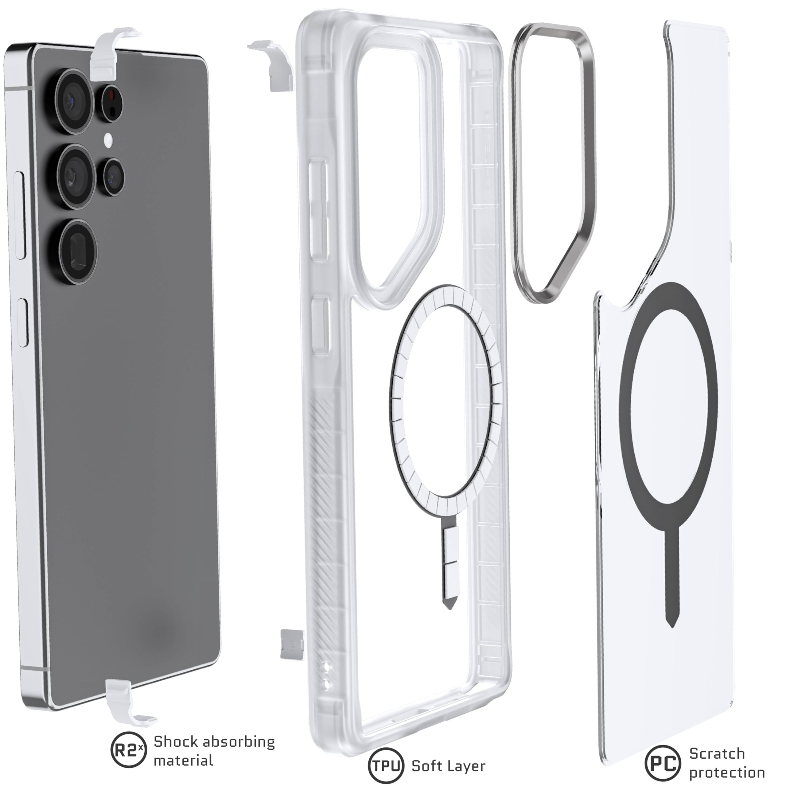 Foto 6 pulgar | Funda De Teléfono Ghostek Covert S25 Ultra Clear Para Samsung Galaxy S25 Ultra - Venta Internacional.