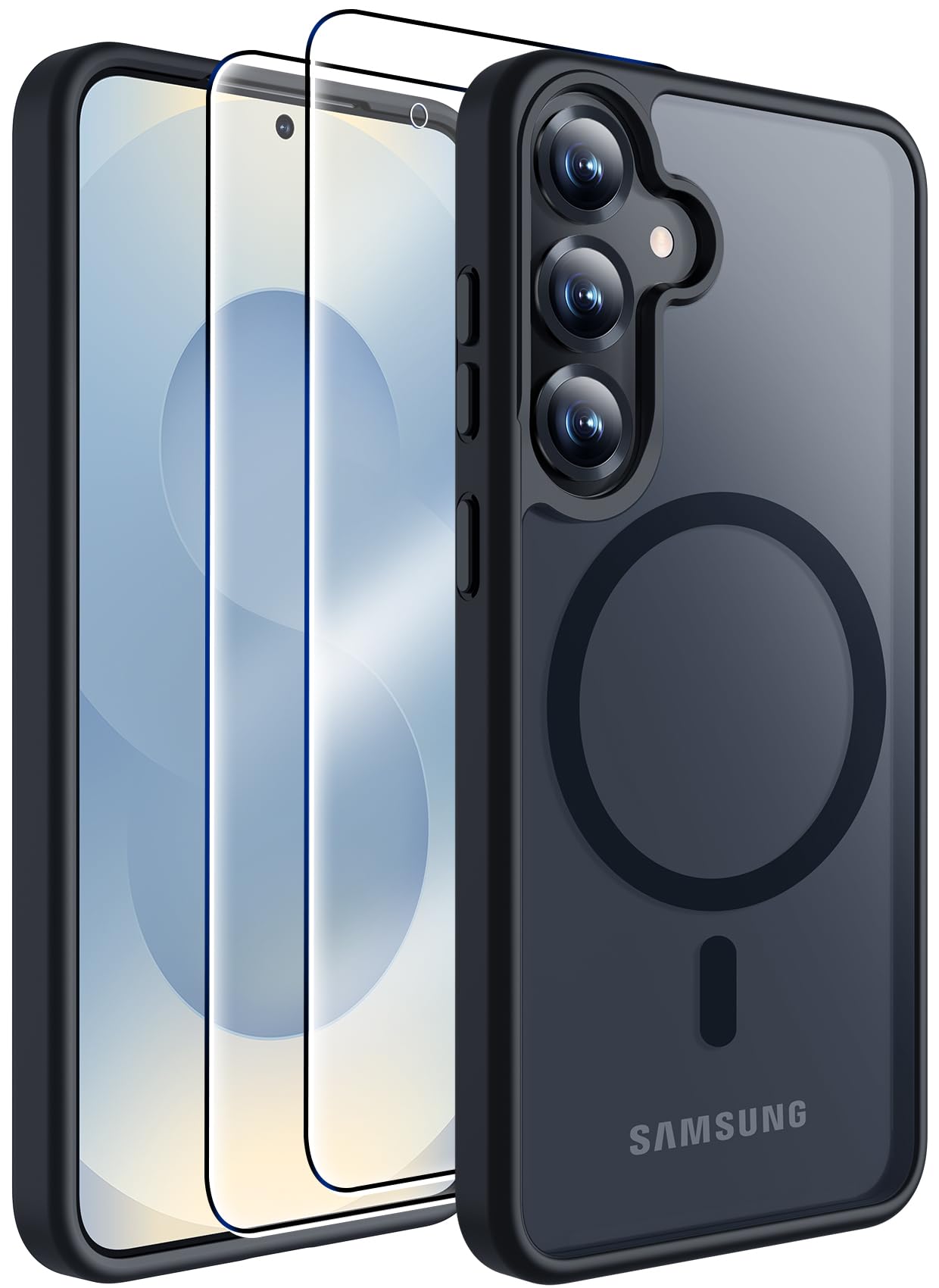 Foto 2 pulgar | Funda Magnética Mozoter Para Samsung Galaxy S25, Negra - Venta Internacional.