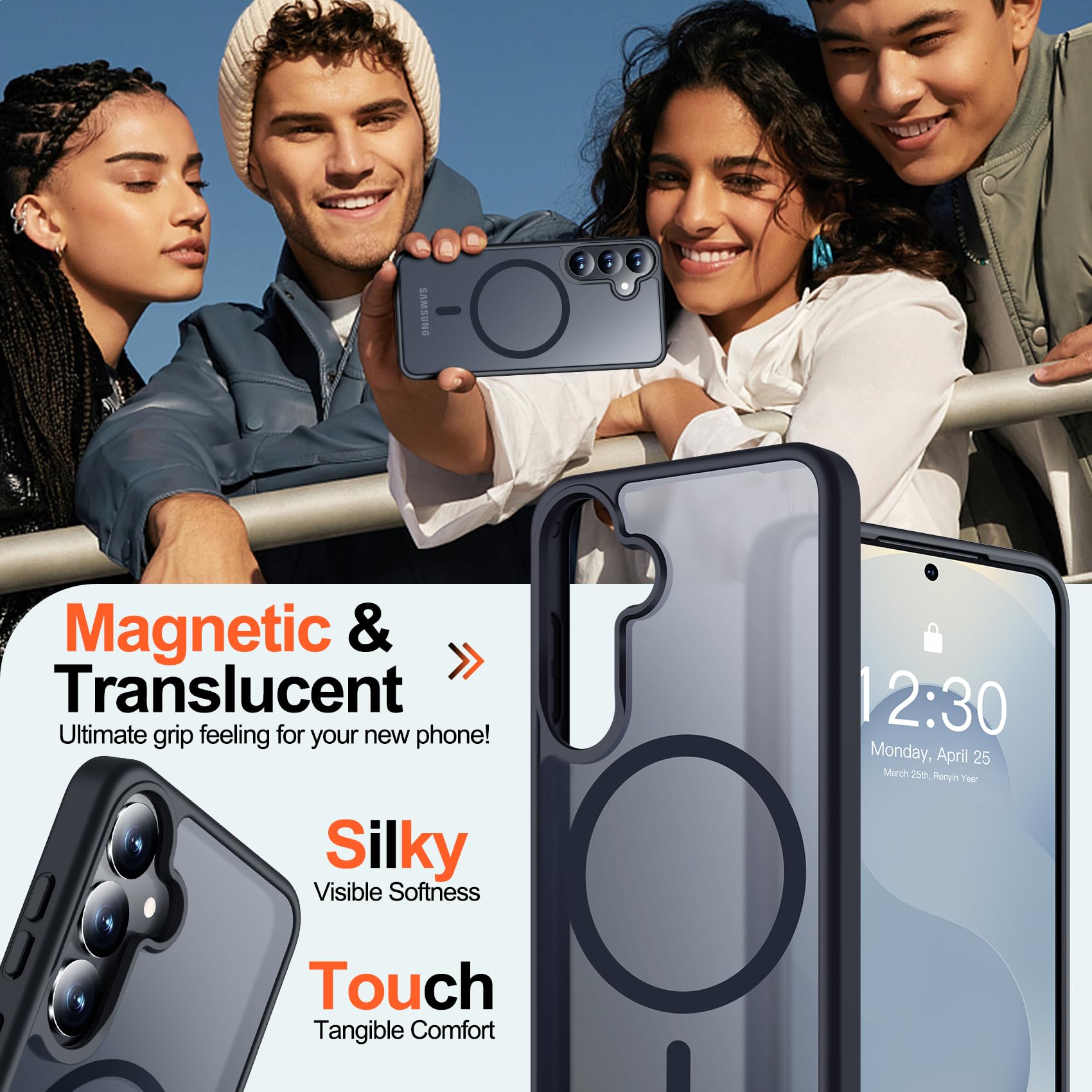 Foto 8 pulgar | Funda Magnética Mozoter Para Samsung Galaxy S25, Negra - Venta Internacional.