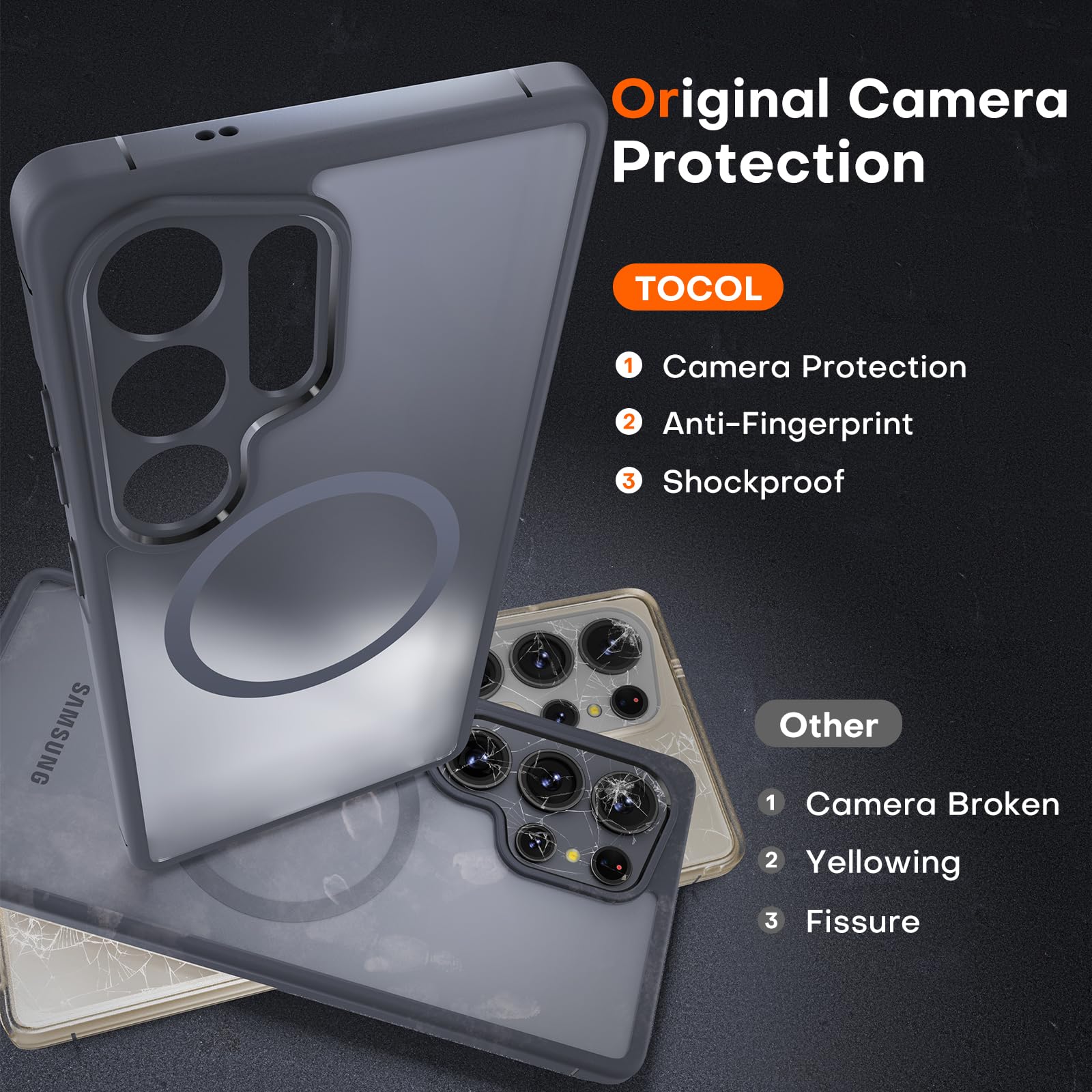 Foto 6 pulgar | Funda Magnética Tocol Para Samsung Galaxy S25 Ultra 6.9'' Negra - Venta Internacional.