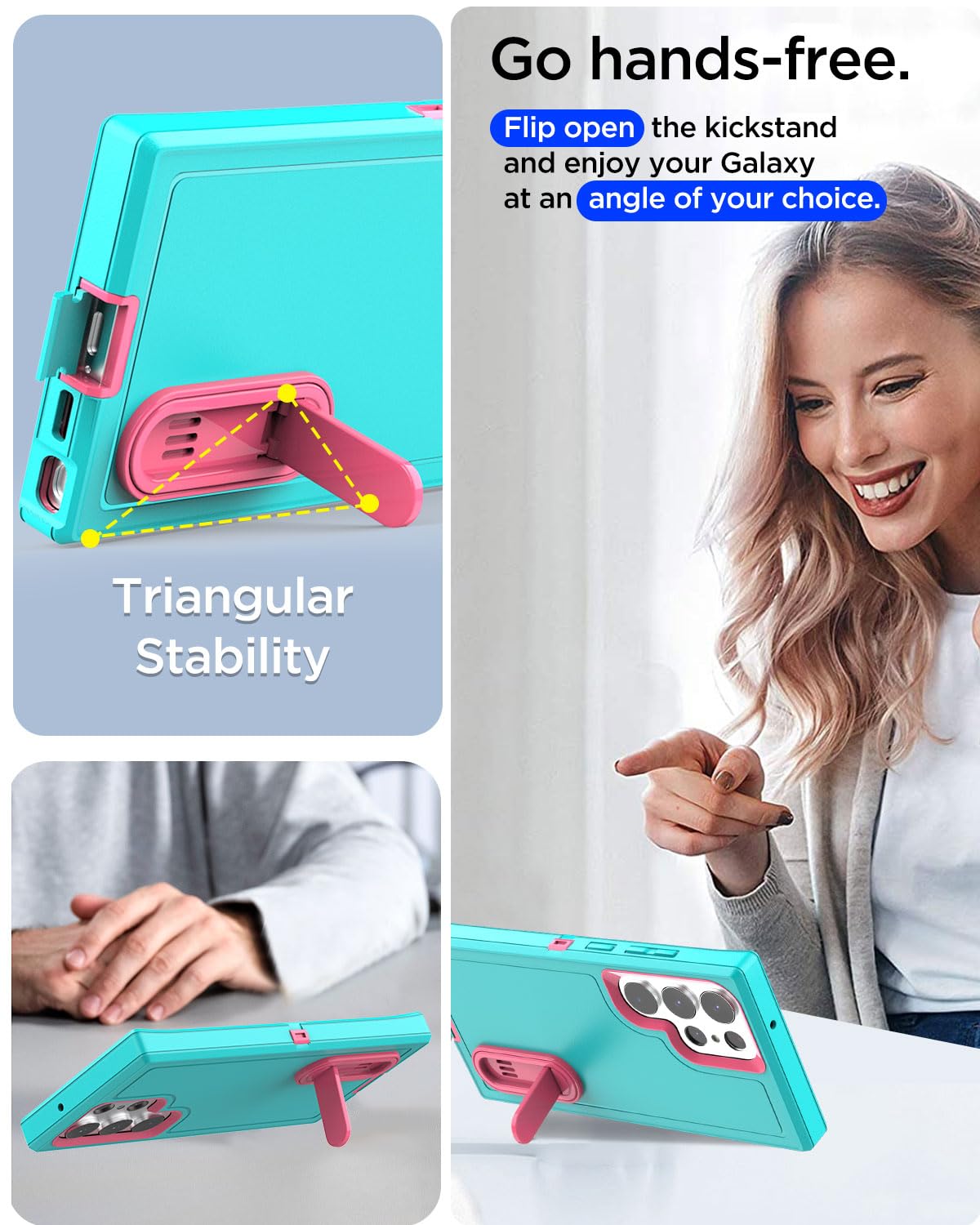 Foto 4 pulgar | Funda Aicase Para Samsung Galaxy S25 Ultra Con Soporte De 6.9 Pulgadas - Venta Internacional.