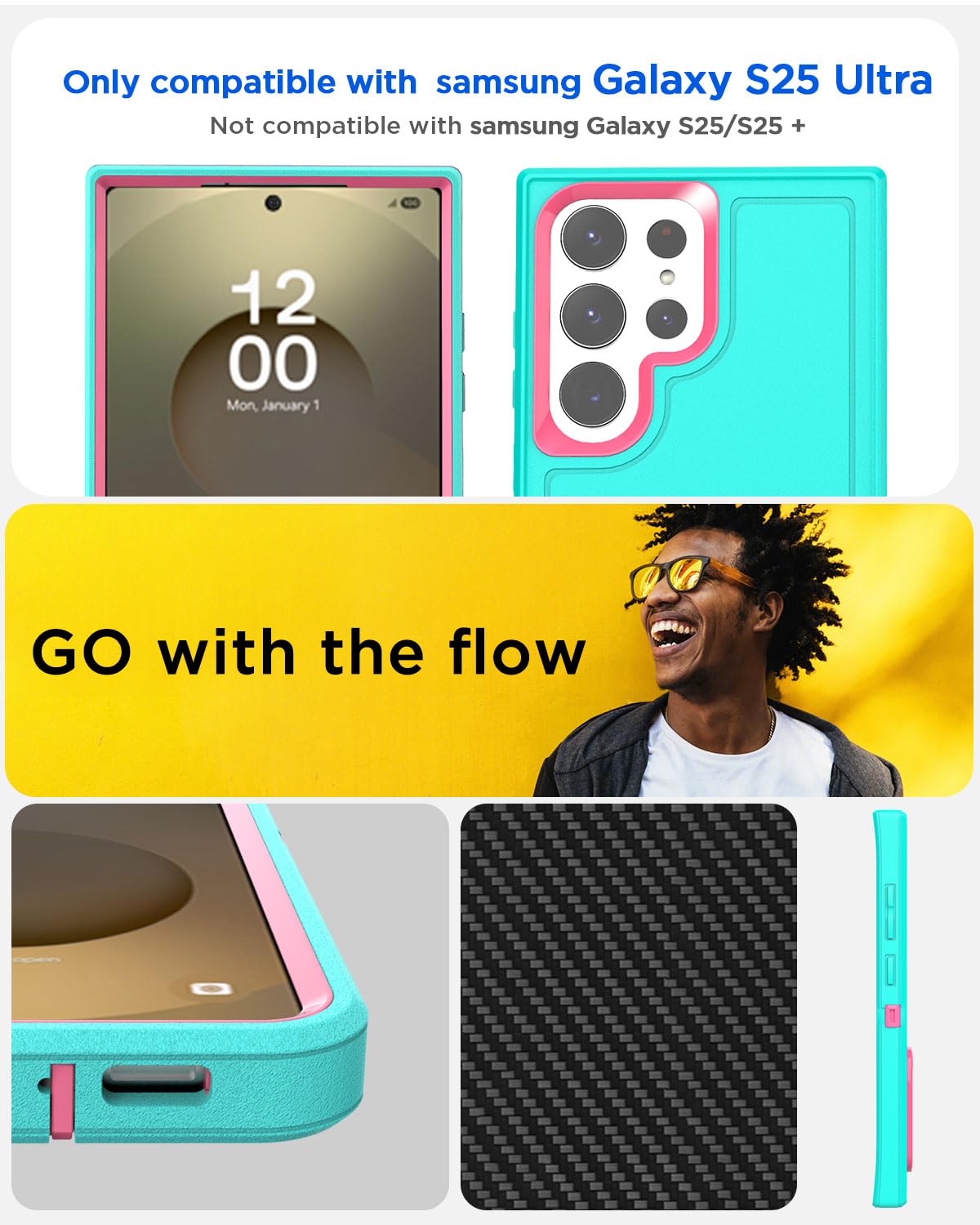 Foto 6 | Funda Aicase Para Samsung Galaxy S25 Ultra Con Soporte De 6.9 Pulgadas - Venta Internacional.