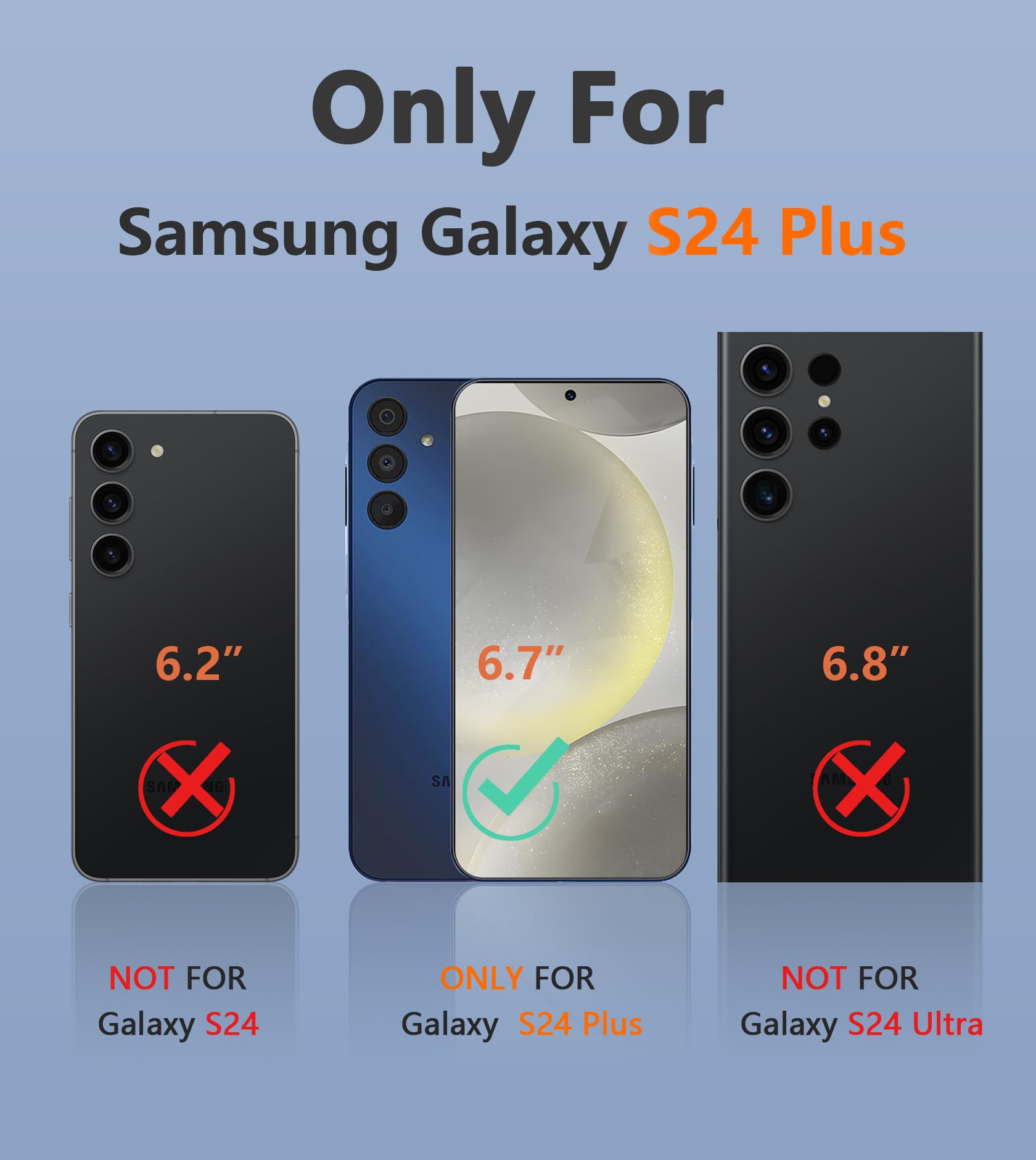 Foto 3 pulgar | Funda De Teléfono Fntcase Para Samsung Galaxy S25-plus A Prueba De Golpes, Azul - Venta Internacional.