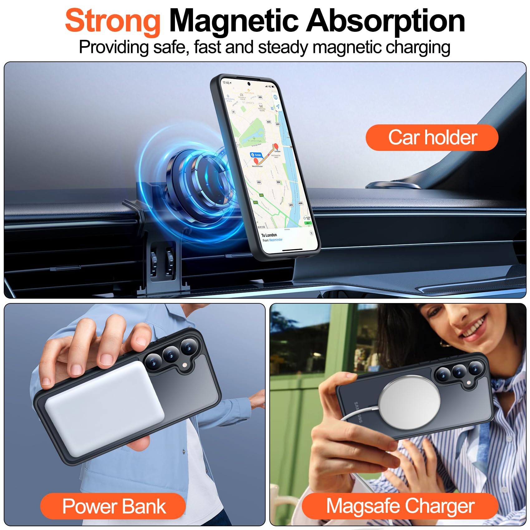 Foto 7 pulgar | Funda Mozoter Para Samsung Galaxy S25 Plus Con Magsafe De 6,7 Pulgadas - Venta Internacional.