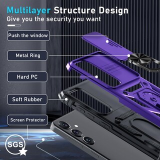 Foto 4 | Funda Para Teléfono Janmitta Compatible Con Samsung Galaxy S25/s24, Color Morado - Venta Internacional.