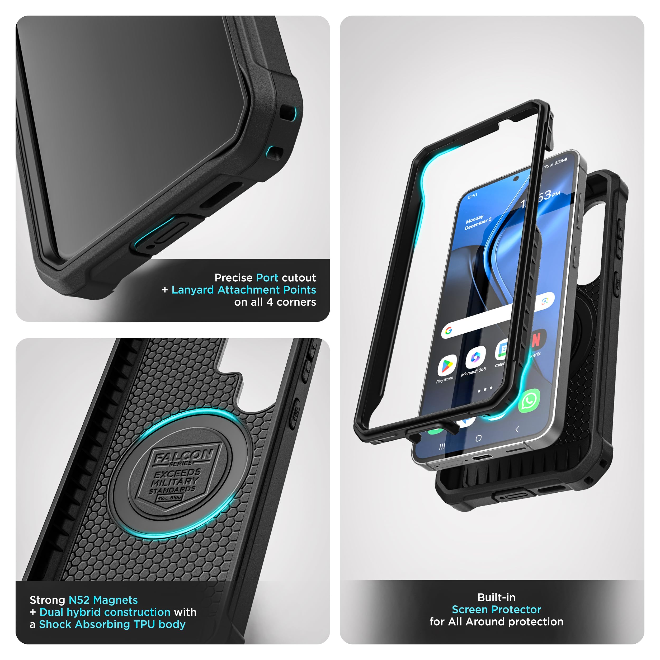 Foto 4 pulgar | Funda De Cinturón Compatible Con Falcon Para Samsung Galaxy S25 Ultra - Venta Internacional.