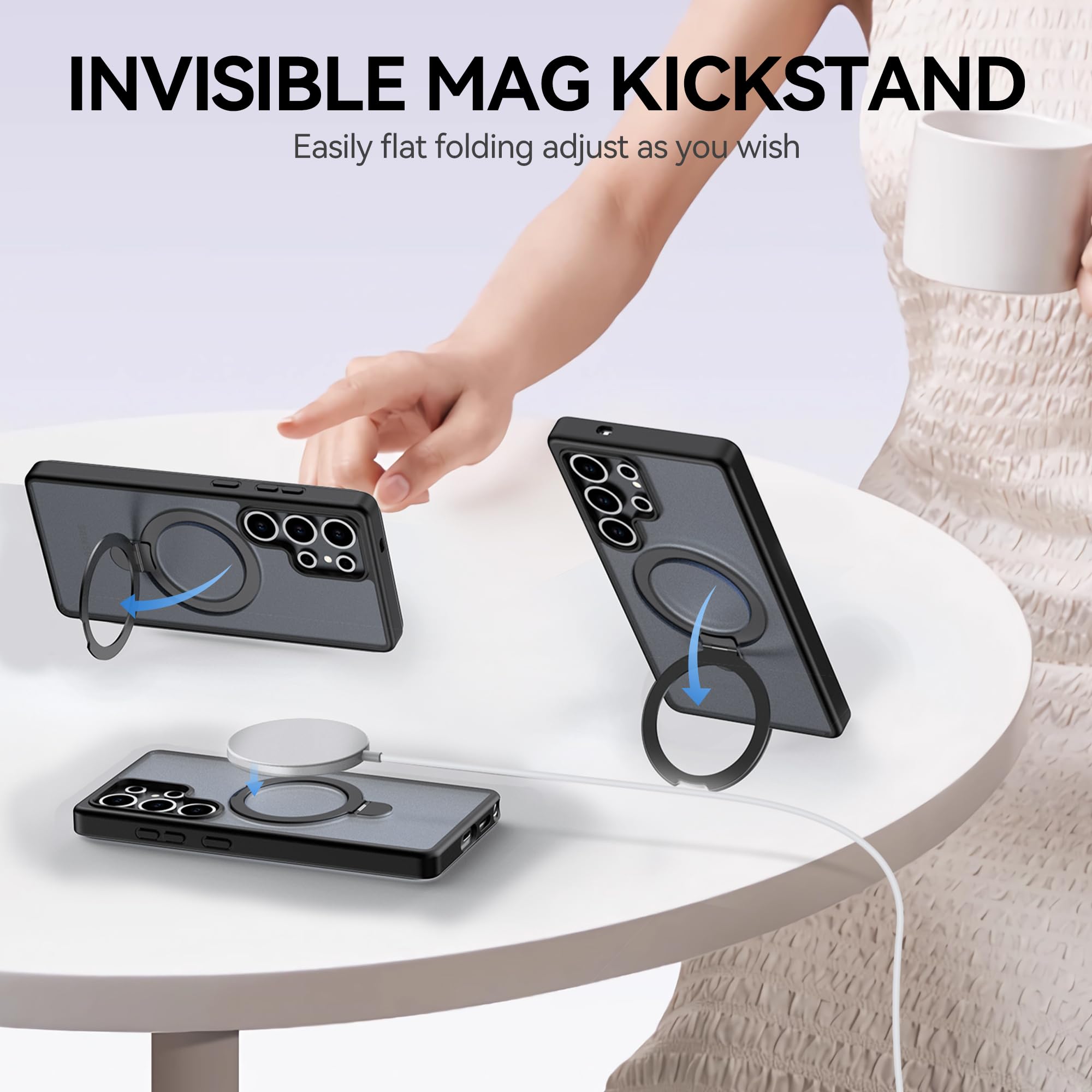 Foto 5 | Funda Para Teléfono Raptic Con Soporte Magnético Para Samsung Galaxy S25 Ultra - Venta Internacional.