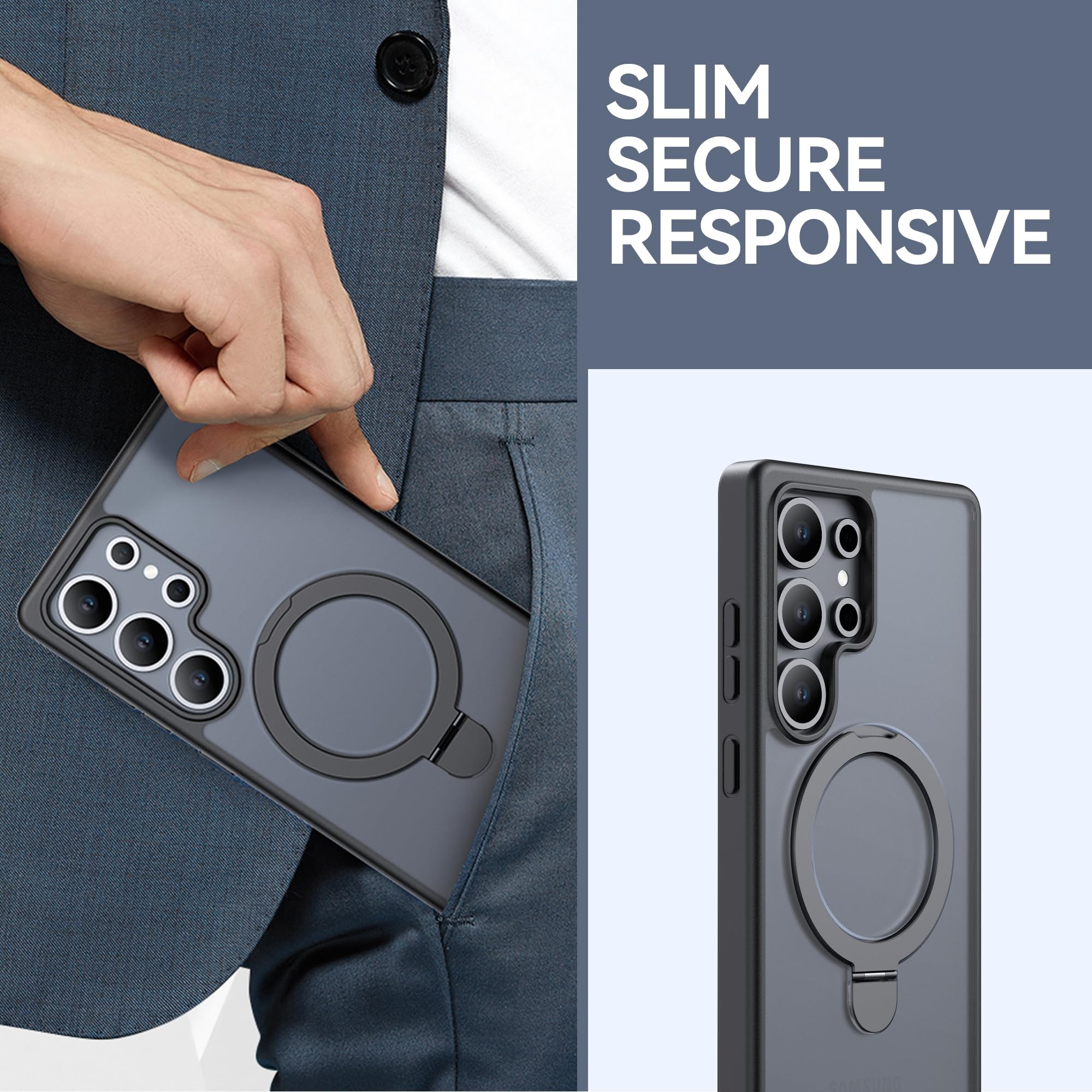Foto 7 pulgar | Funda Para Teléfono Raptic Con Soporte Magnético Para Samsung Galaxy S25 Ultra - Venta Internacional.