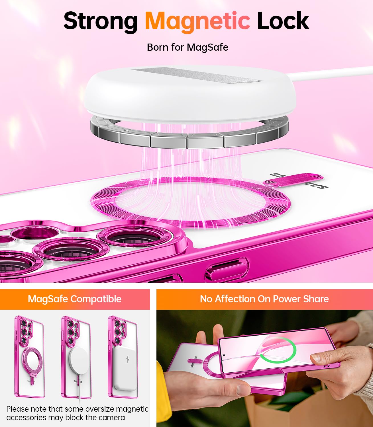 Foto 6 pulgar | Funda Meifigno Para Samsung Galaxy S25 Ultra Hot Pink - Venta Internacional.