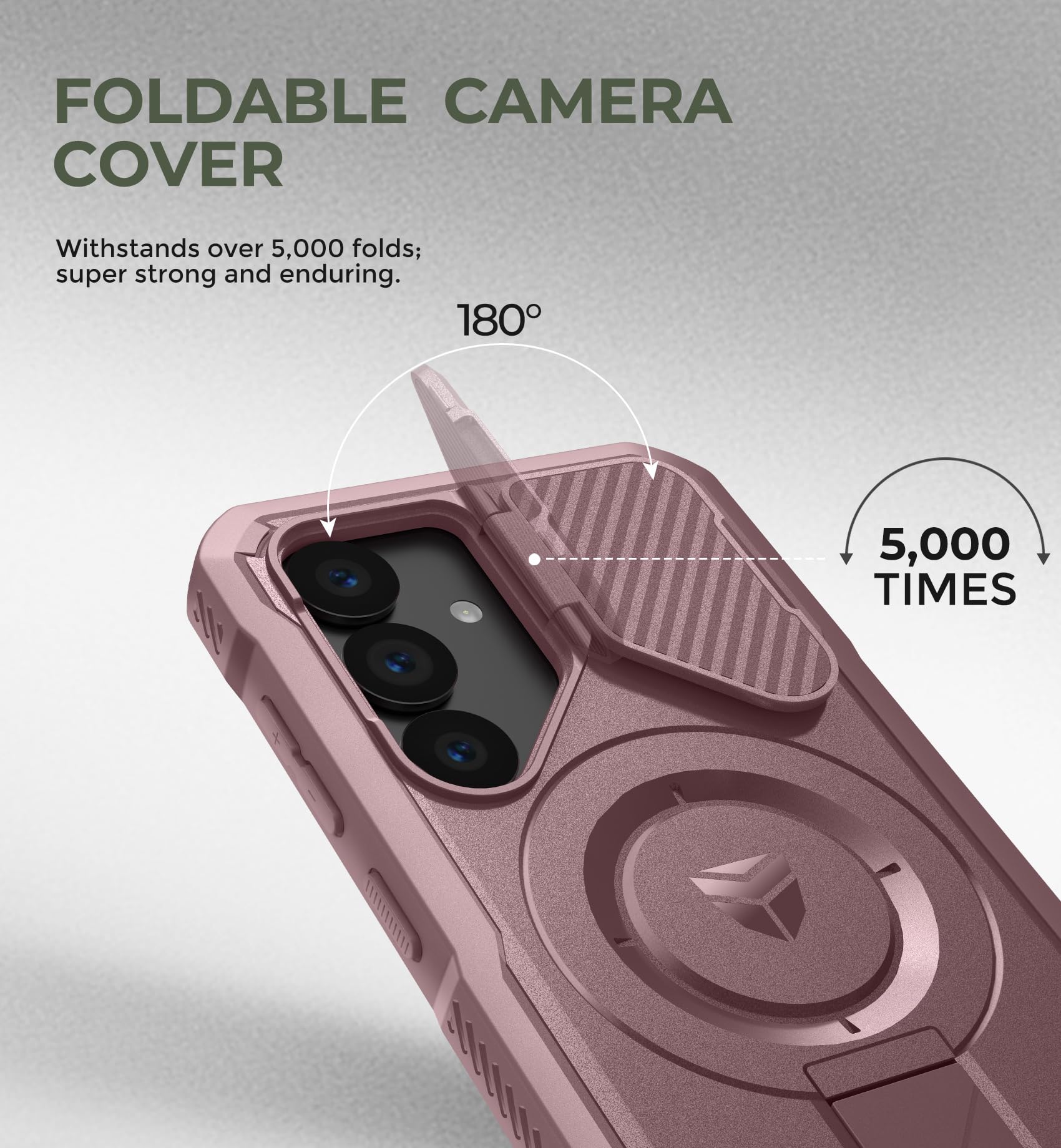 Foto 5 pulgar | Funda Dexnor Para Samsung Galaxy S25 Con Funda De Cámara, Color Rosa Peonía - Venta Internacional.