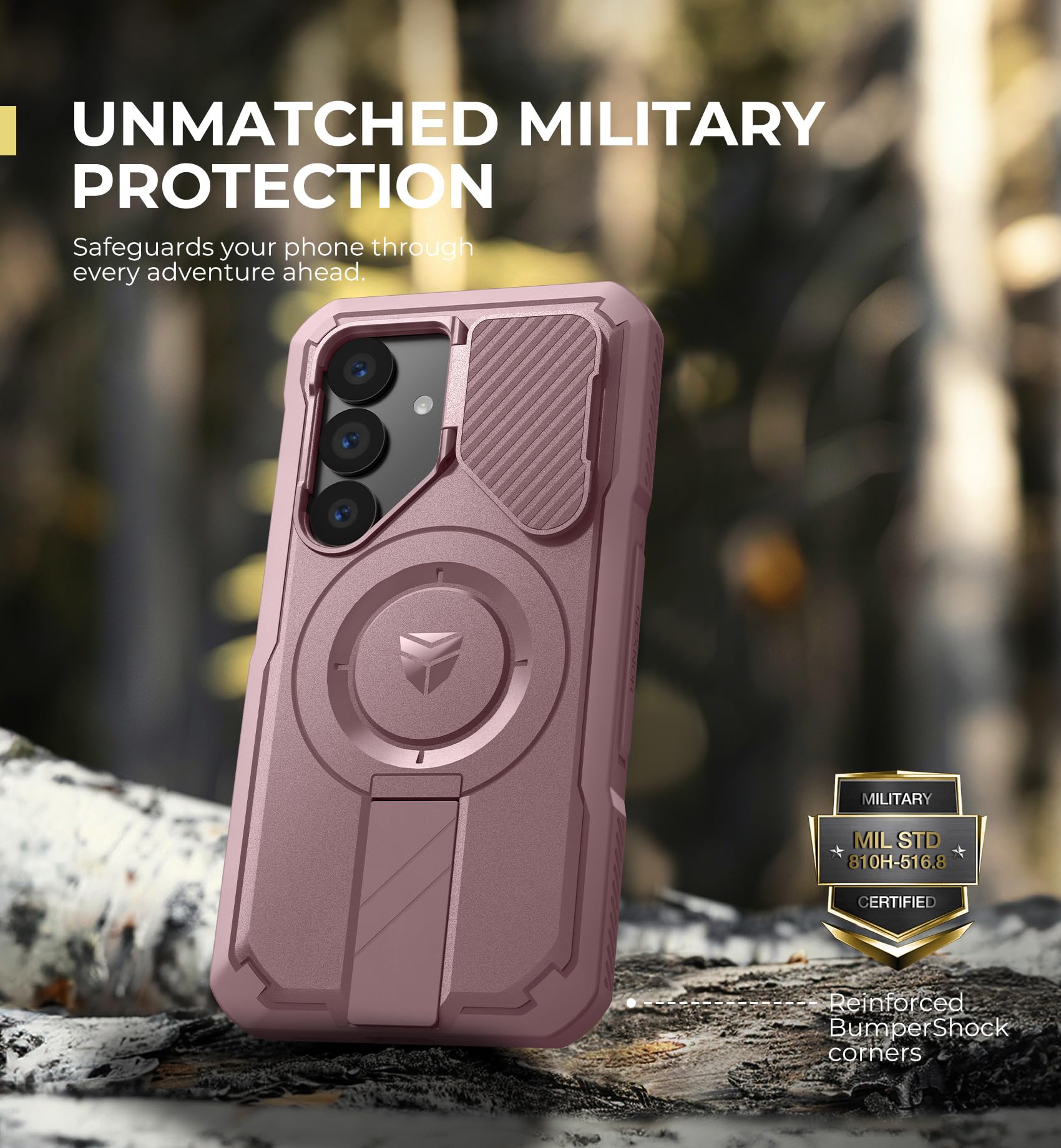 Foto 7 pulgar | Funda Dexnor Para Samsung Galaxy S25 Con Funda De Cámara, Color Rosa Peonía - Venta Internacional.