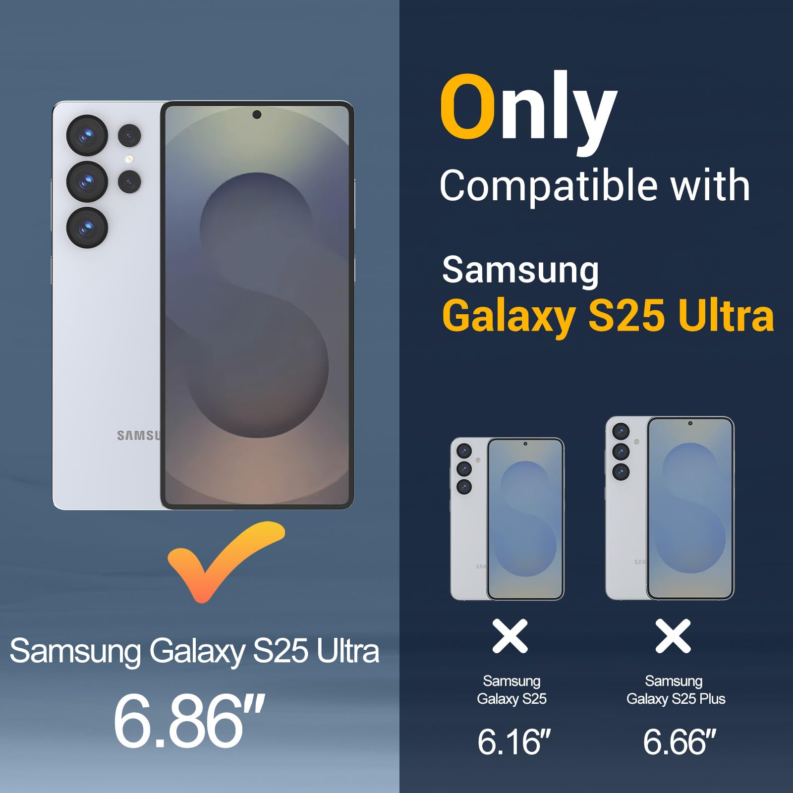 Foto 2 | Funda Temdan Para Samsung Galaxy S25 Ultra, Color Negro - Venta Internacional.