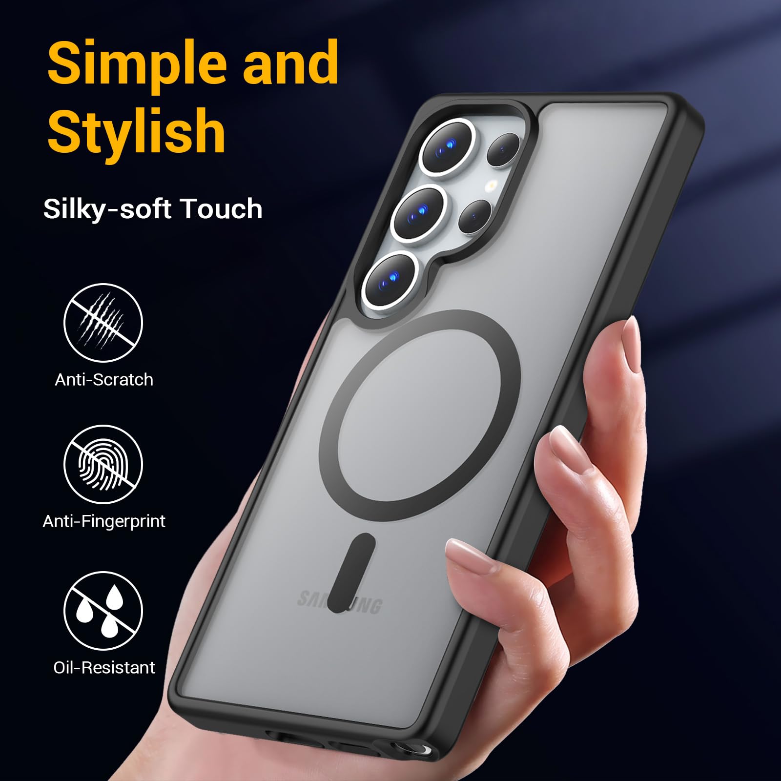 Foto 7 pulgar | Funda Temdan Para Samsung Galaxy S25 Ultra, Color Negro - Venta Internacional.