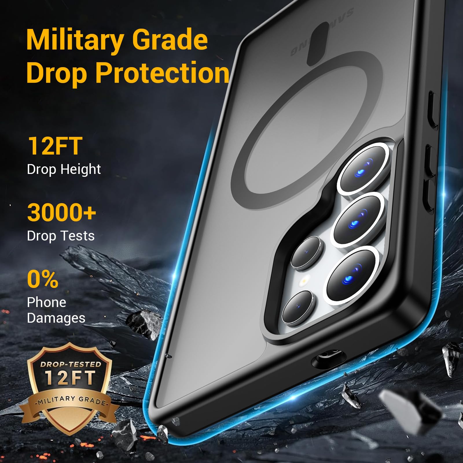 Foto 8 pulgar | Funda Temdan Para Samsung Galaxy S25 Ultra, Color Negro - Venta Internacional.